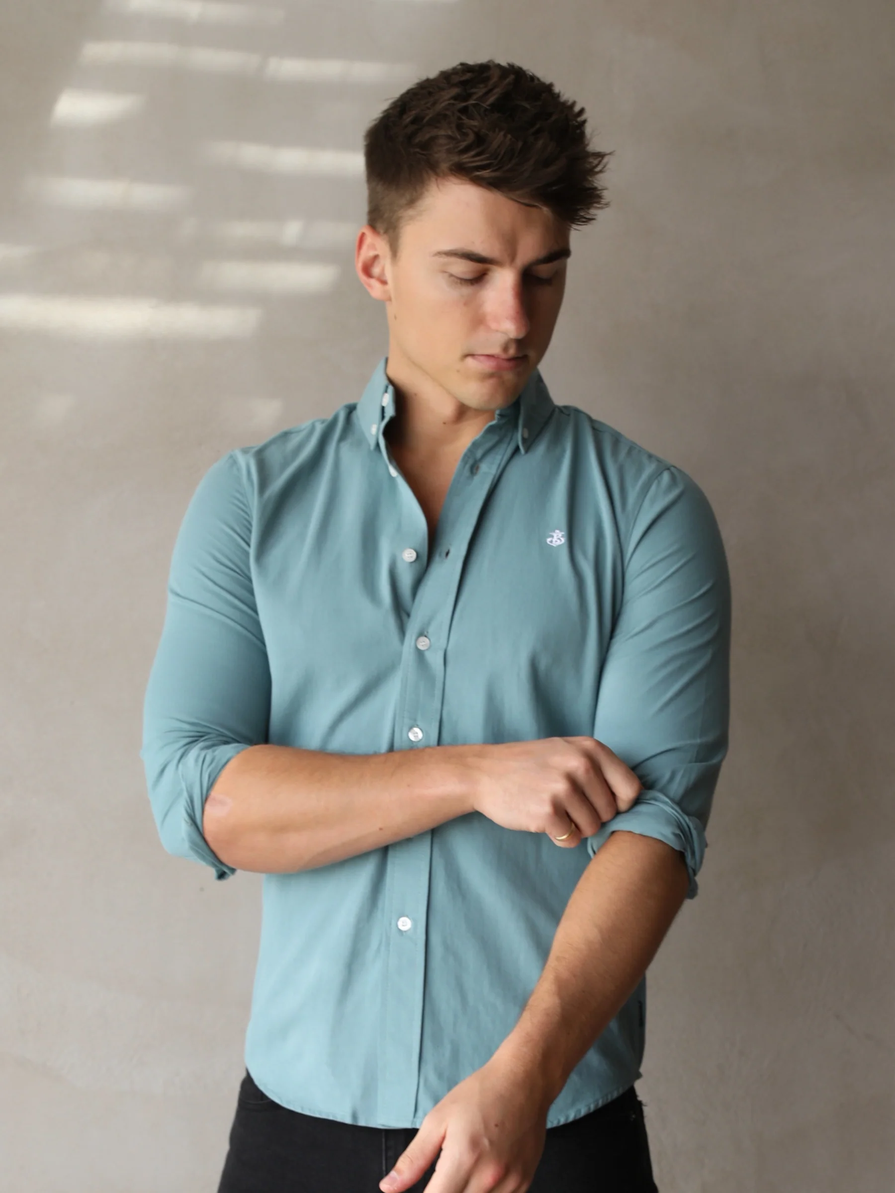 Carson Slim Fit Shirt - Sea Green - E-Cigarette Wholesale