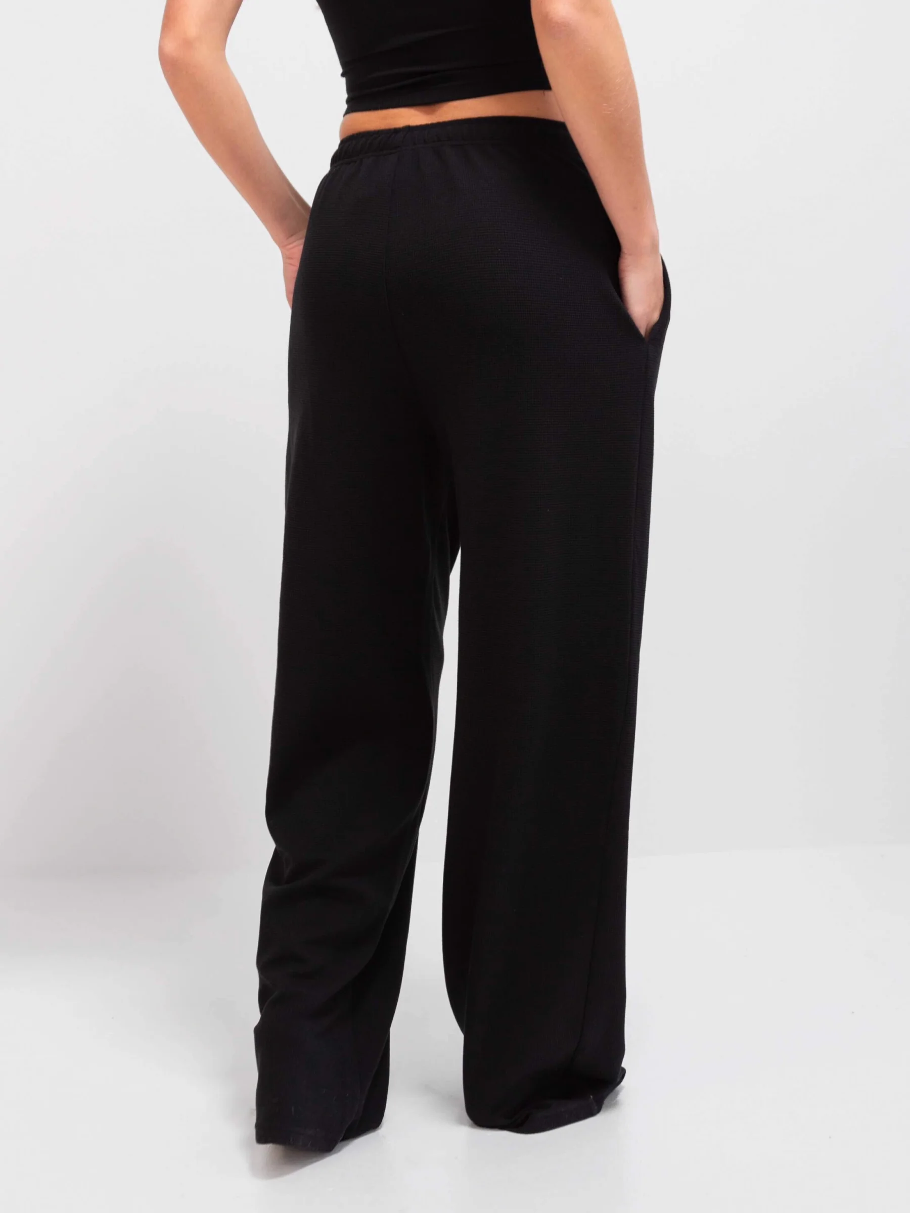 Soft Waffle Trousers - Black - E-Cigarette Wholesale