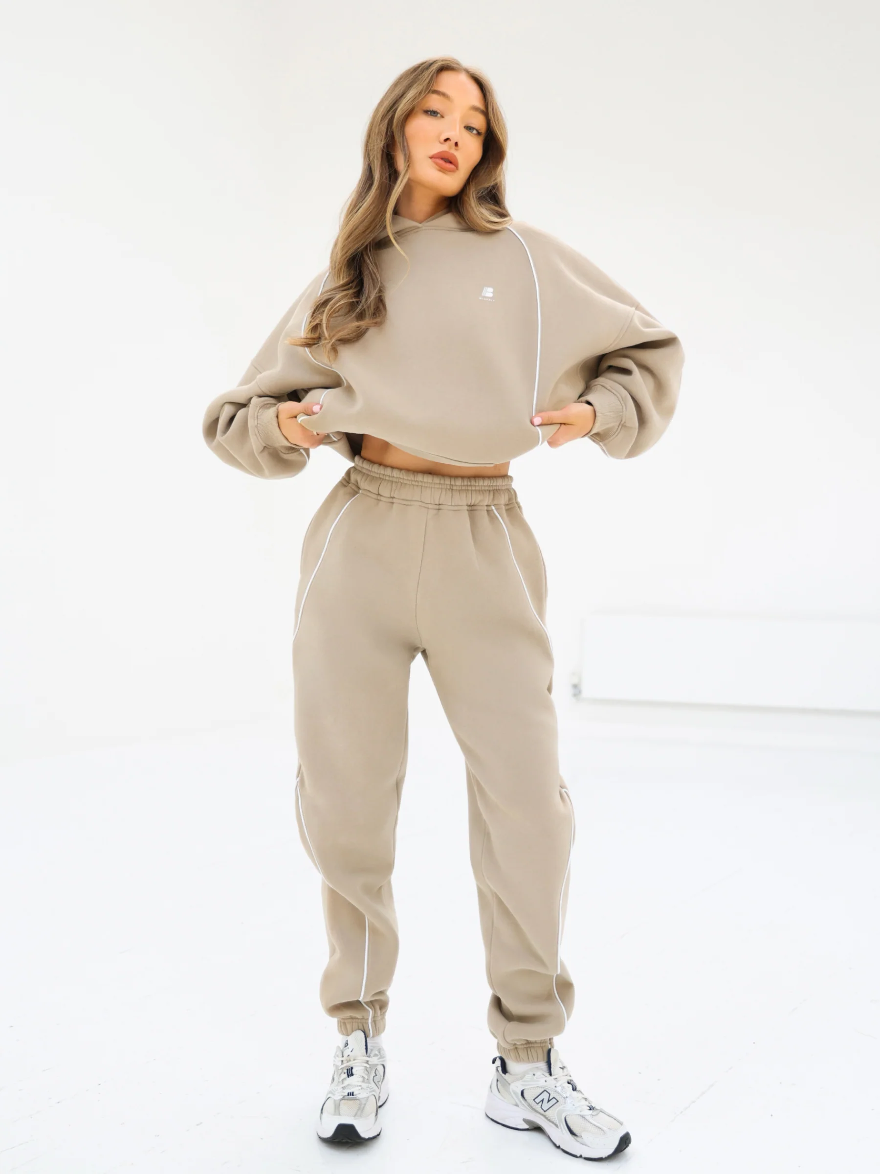 Seam Oversized Hoodie & Sweatpants Set - Washed Khaki - E-Cigarette Wholesale