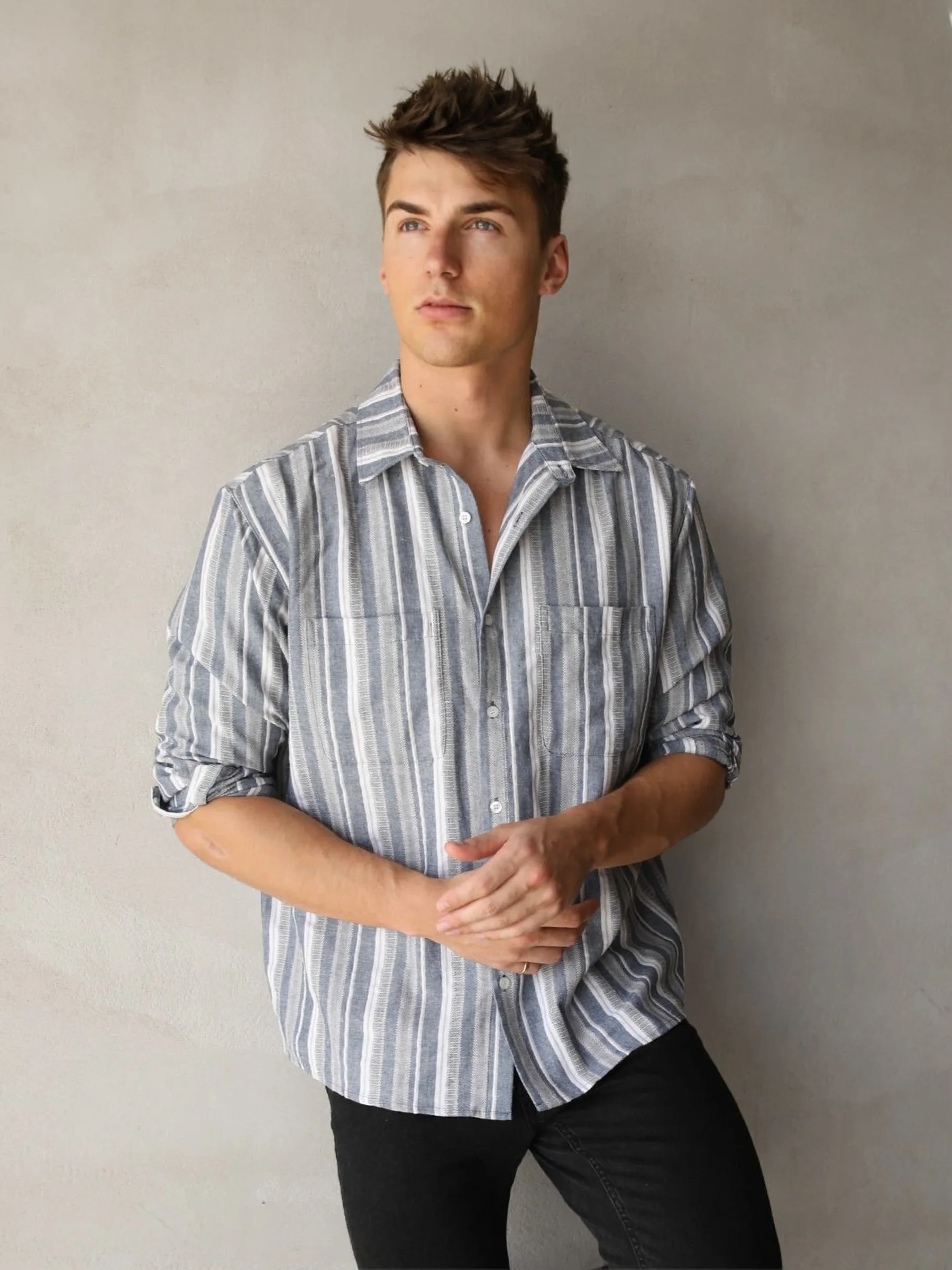 Rialto Stripe Shirt - Blue - E-Cigarette Wholesale