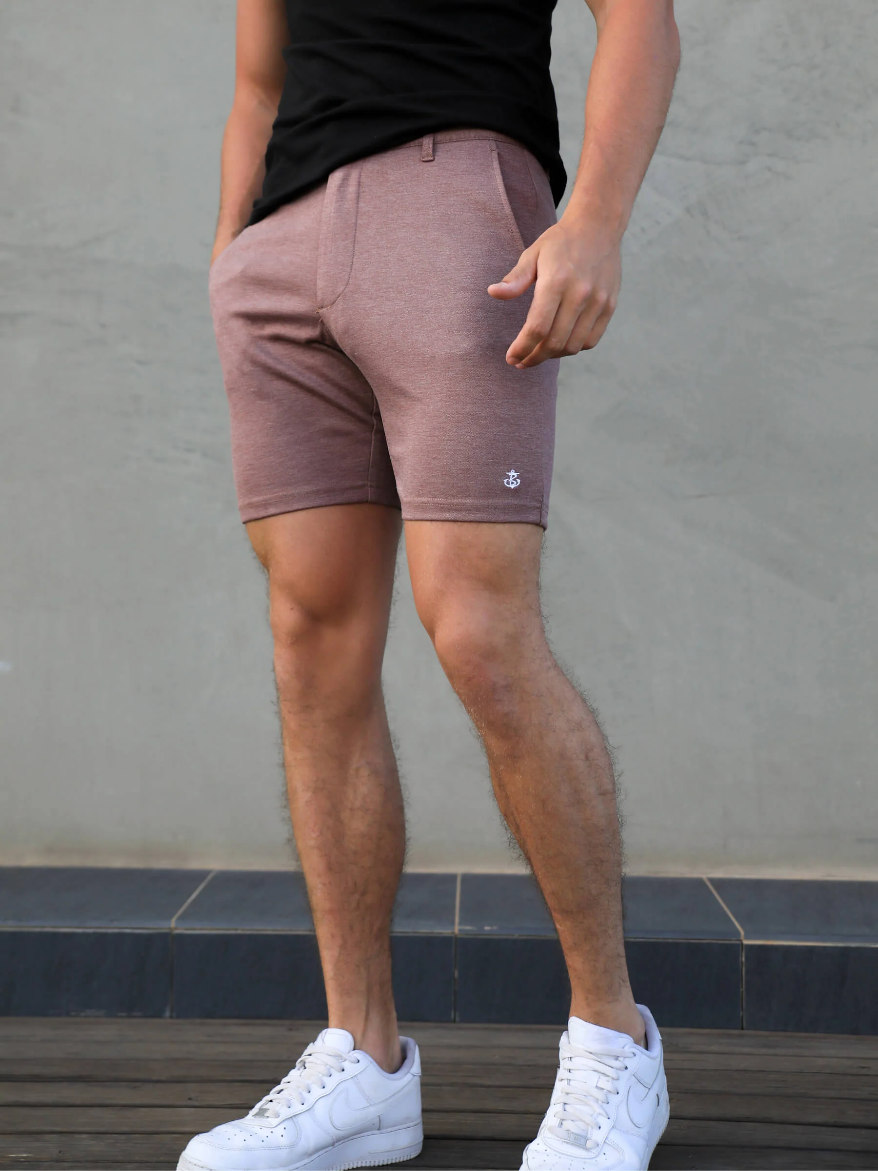 Sorrento Stretch Fit Shorts - Burgundy - E-Cigarette Wholesale