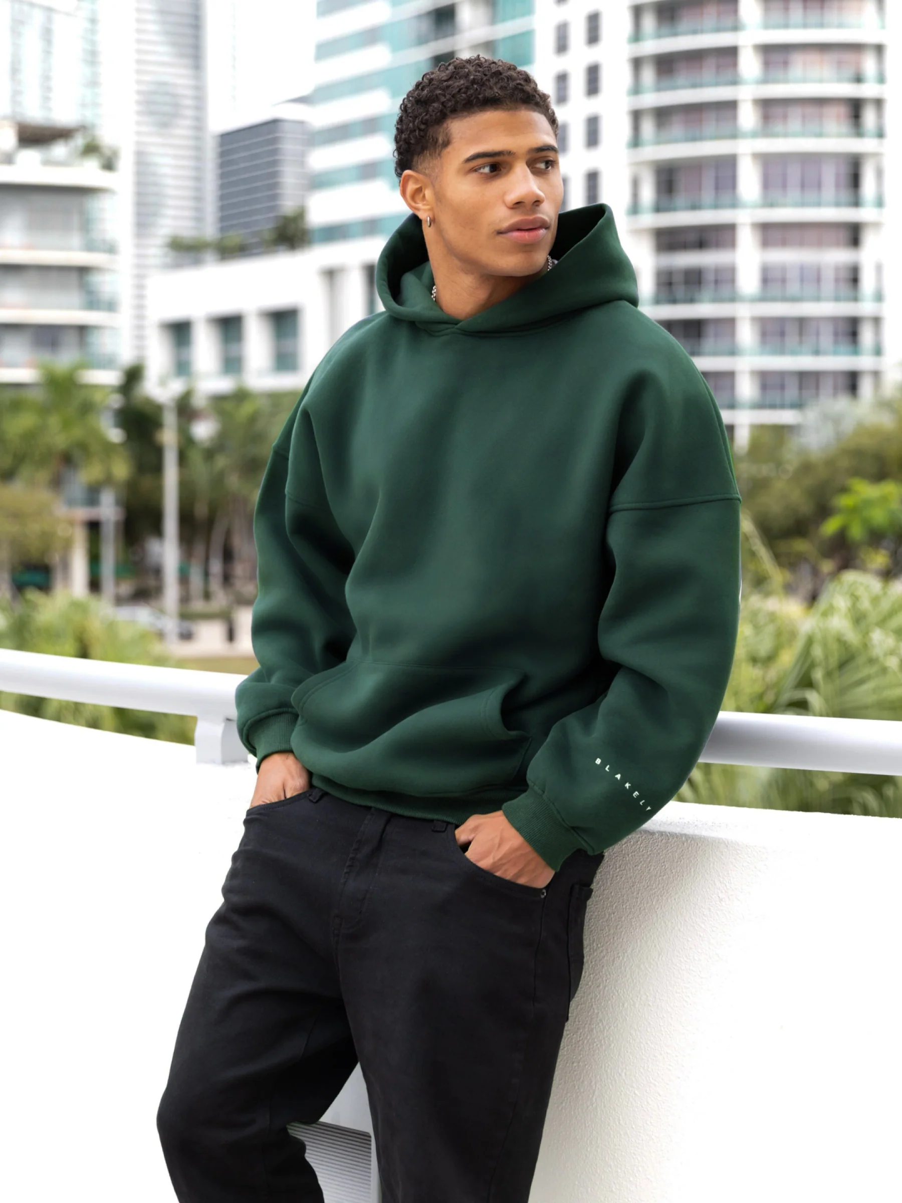 Idris Oversized Hoodie - Pine Green - E-Cigarette Wholesale