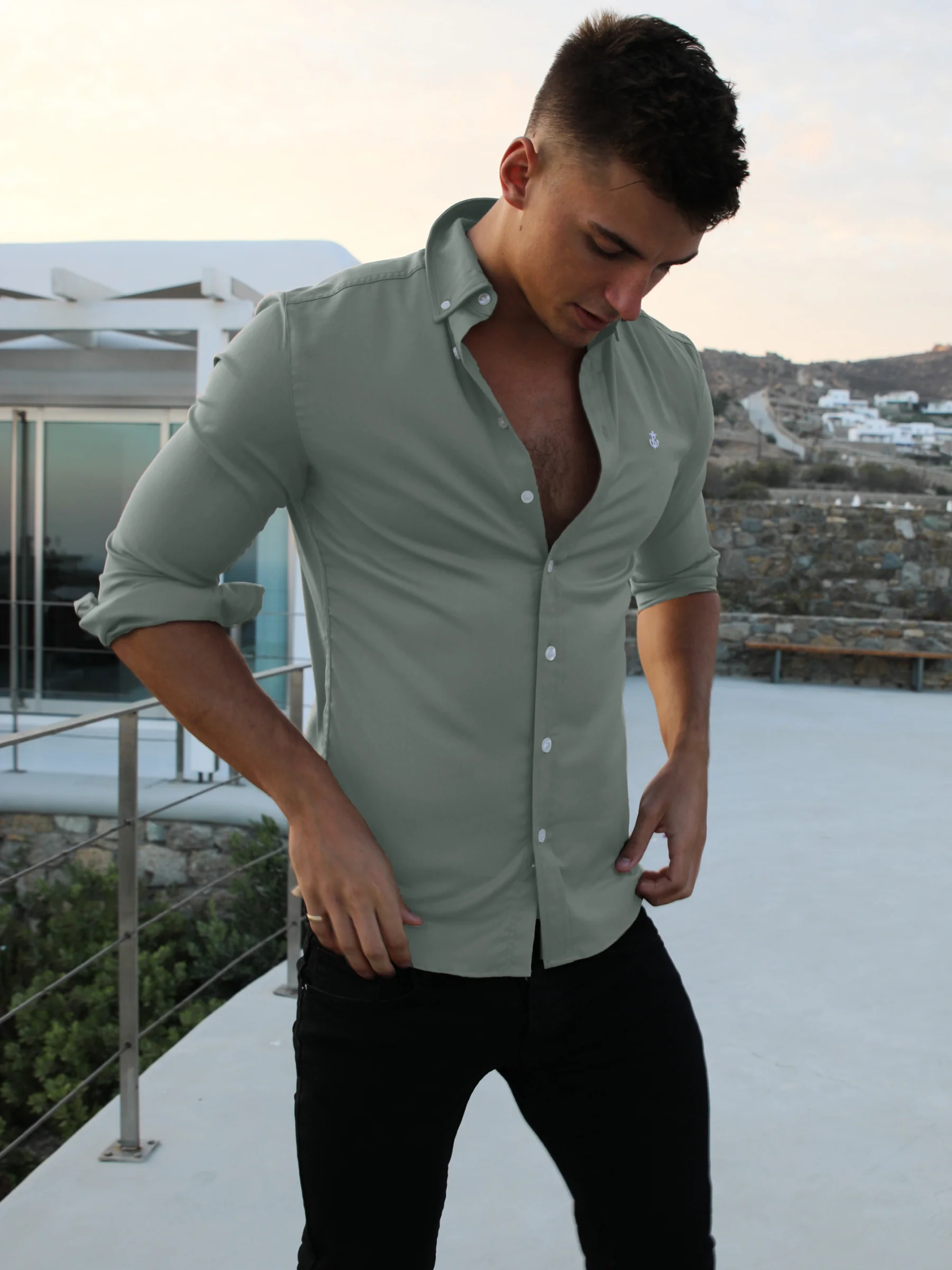 Hunter Long Sleeve Shirt - Mint Green - E-Cigarette Wholesale