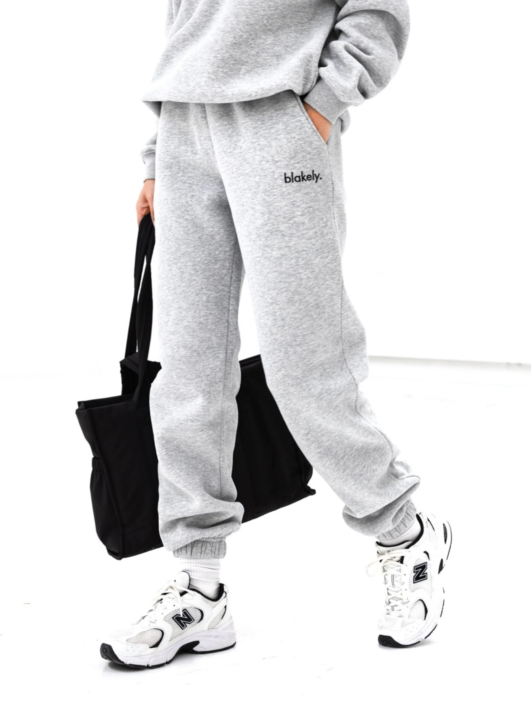 Blakely Logo Sweatpants - Marl Grey - E-Cigarette Wholesale