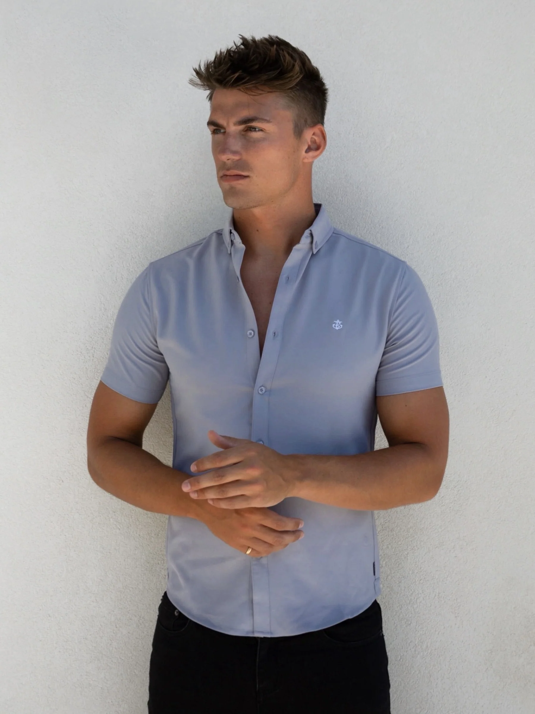 Navarra Short Sleeve Shirt - Pale Lilac - E-Cigarette Wholesale