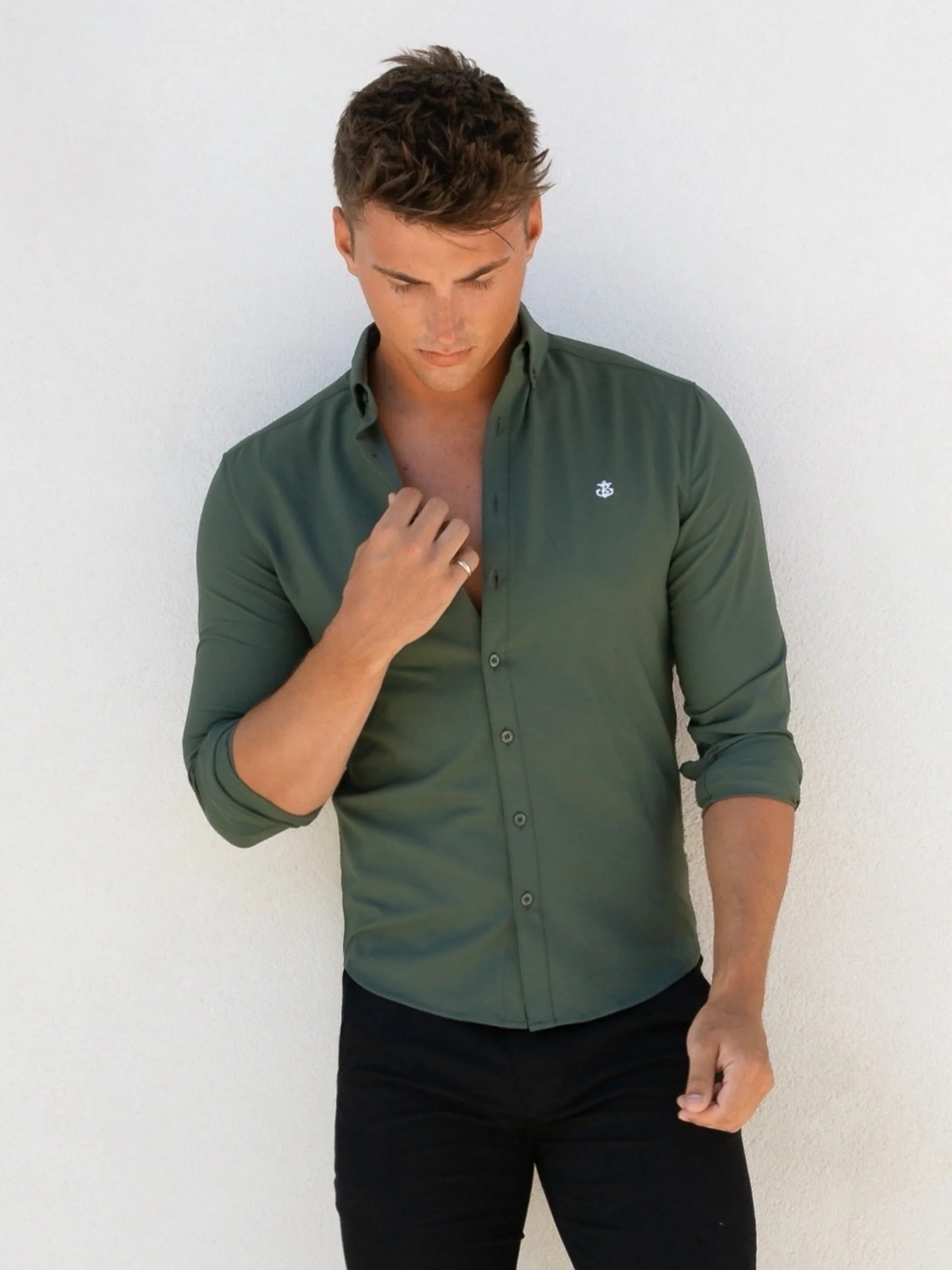 Ronan Long Sleeve Shirt - Green - E-Cigarette Wholesale