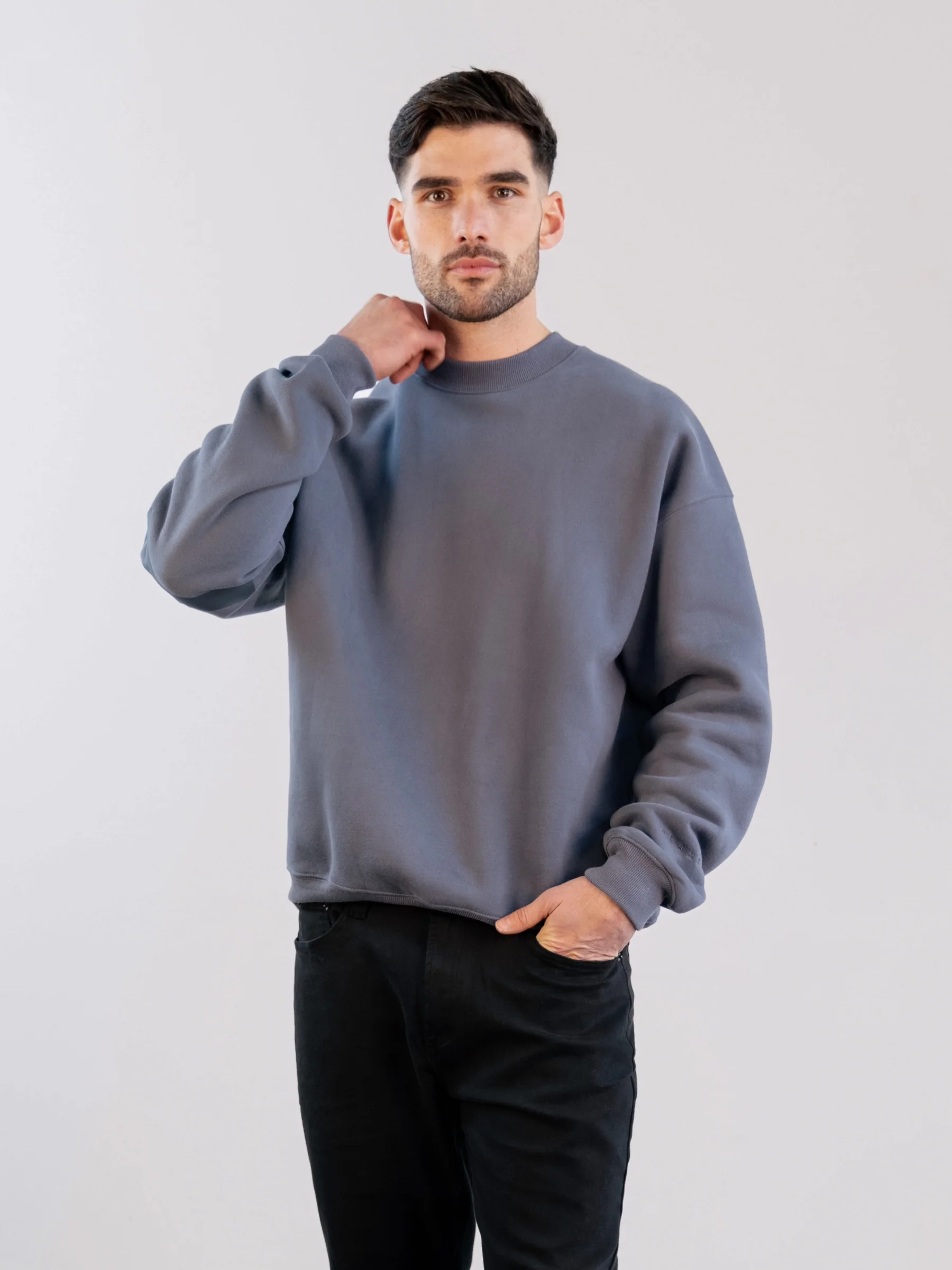 Tonal Idris Oversized Jumper - Blue - E-Cigarette Wholesale