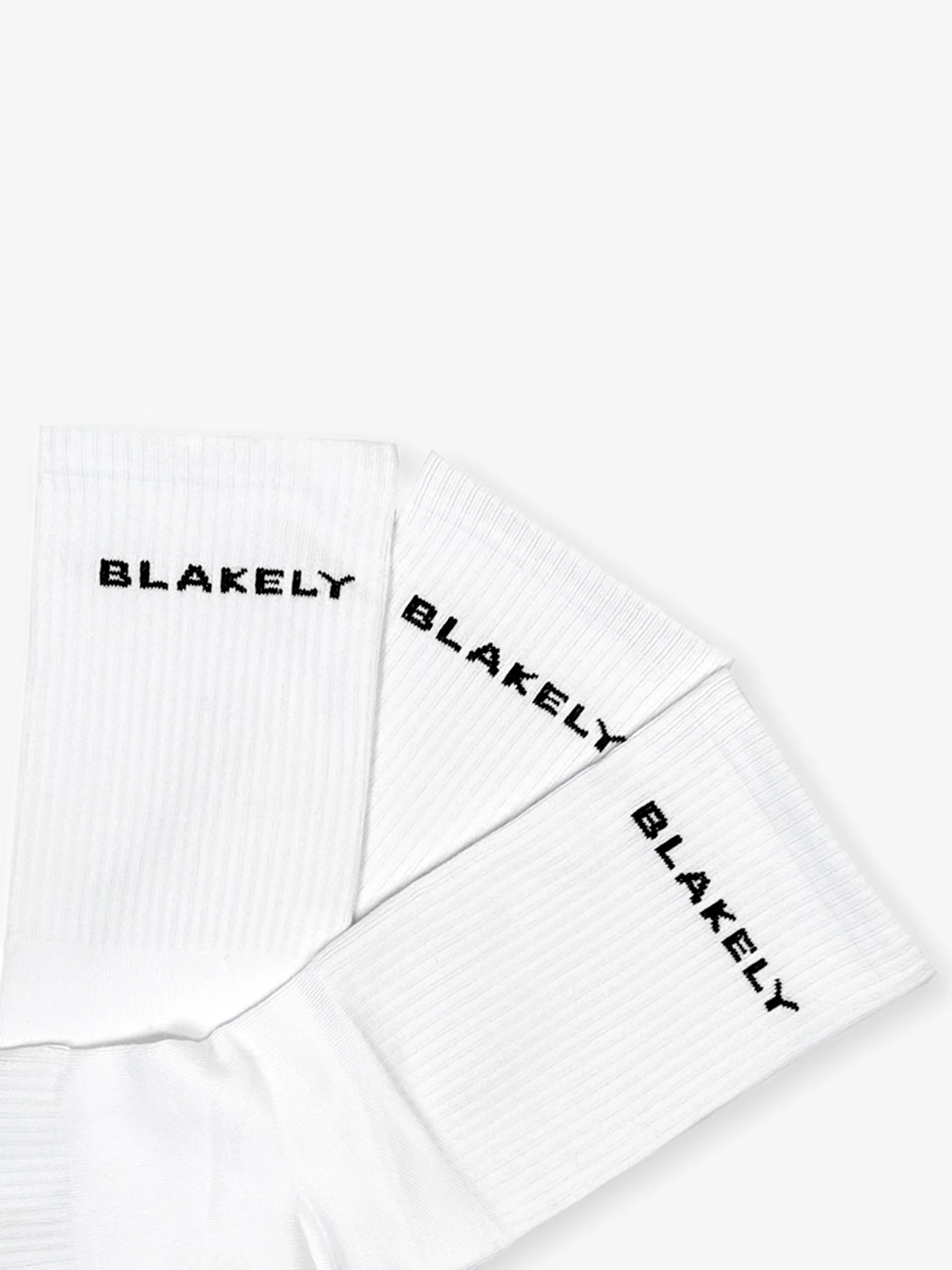 Blakely Socks 3 Pack - White - E-Cigarette Wholesale