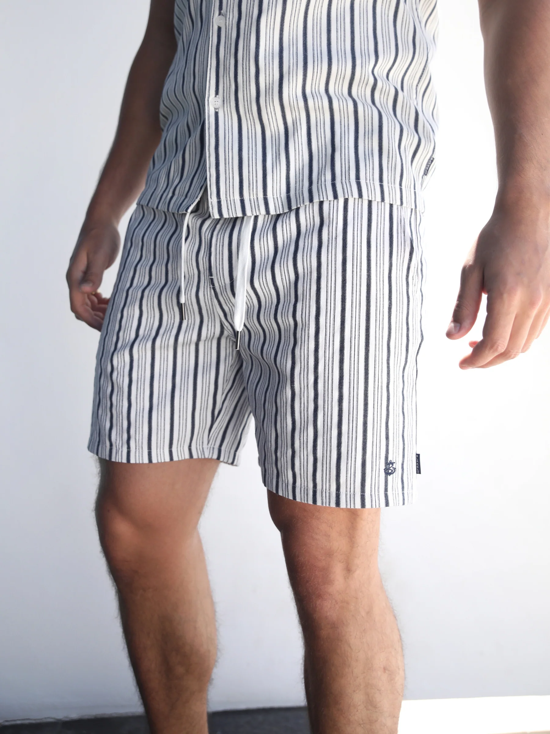 Assisi Stripe Shorts - Navy - E-Cigarette Wholesale
