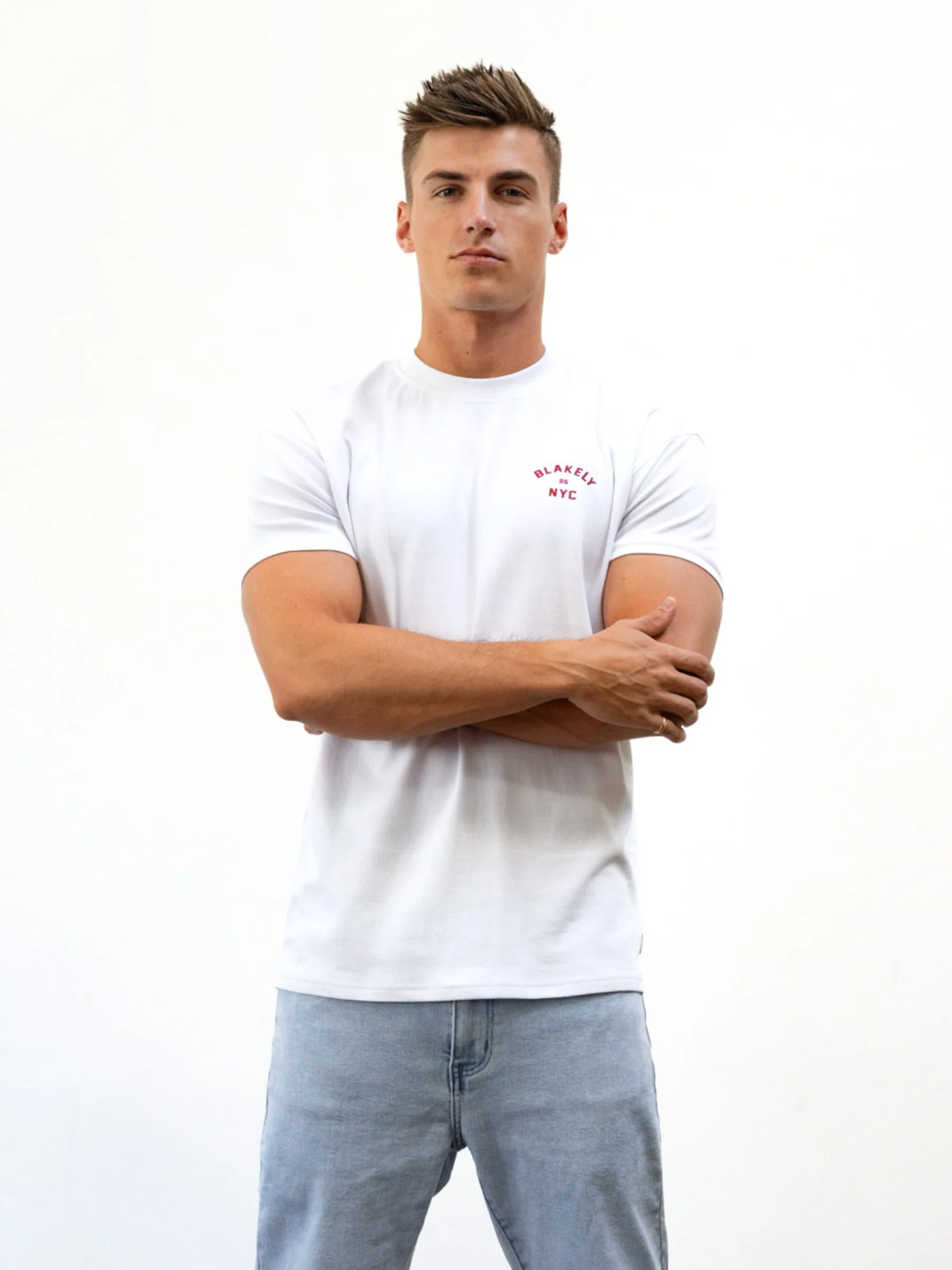 NYC Relaxed T-Shirt - White & Red - E-Cigarette Wholesale