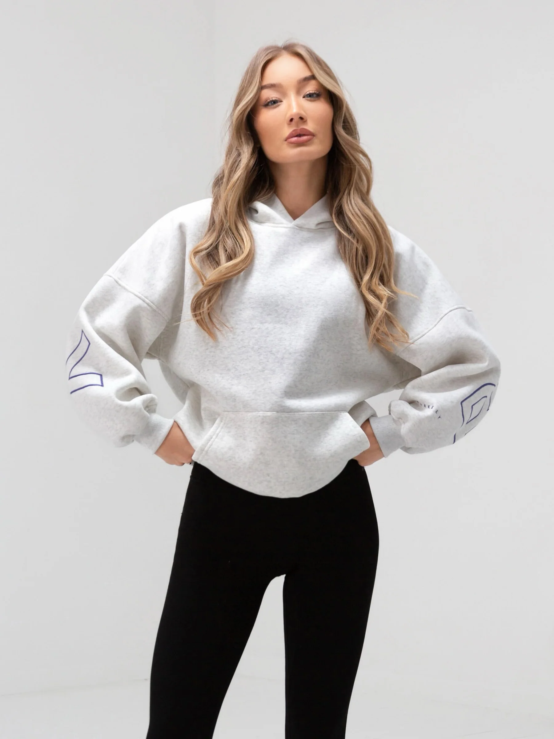 Embroidered Isabel Oversized Hoodie - Ultraviolet - E-Cigarette Wholesale