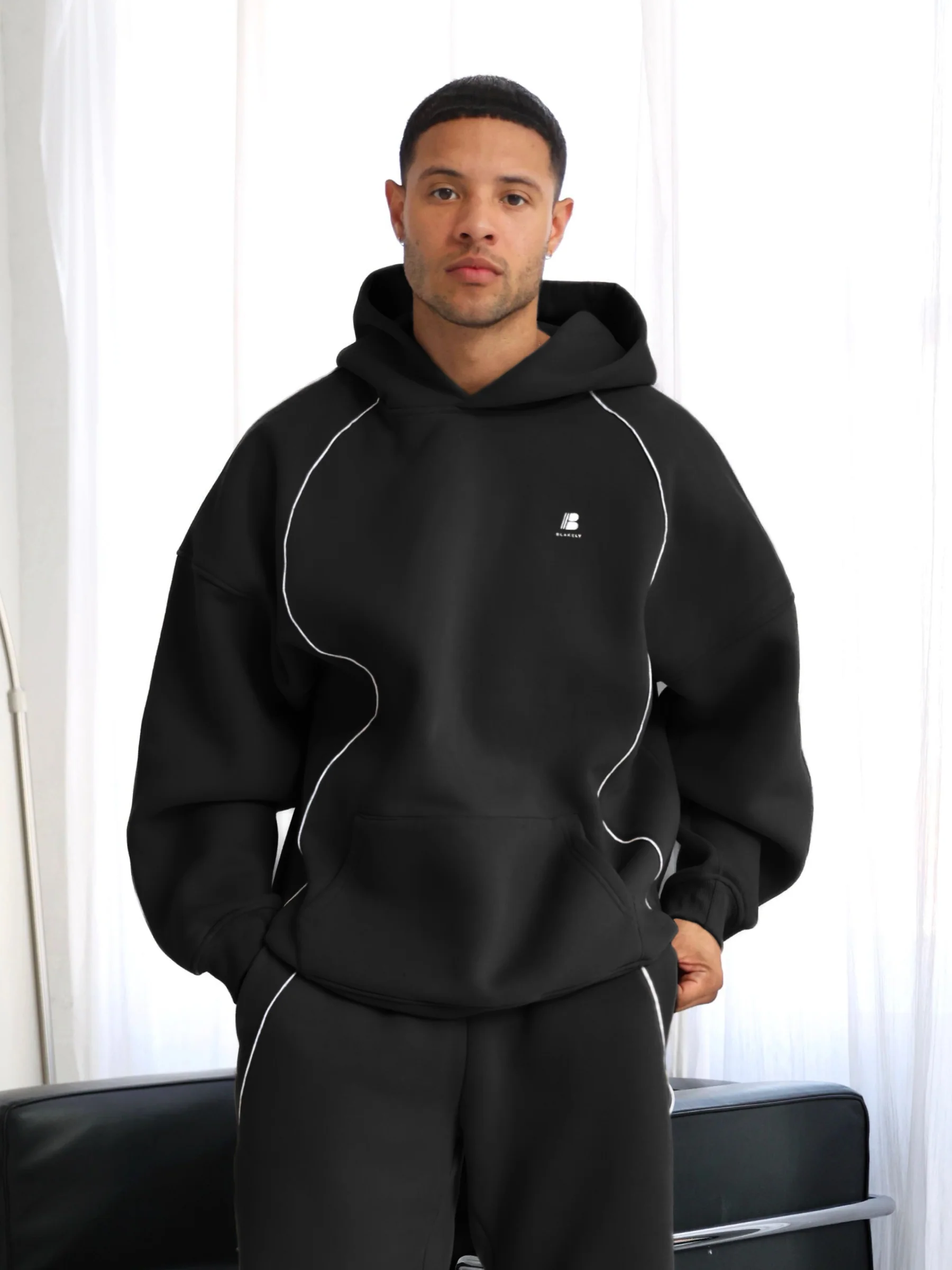 Seam Relaxed Hoodie - Black - E-Cigarette Wholesale