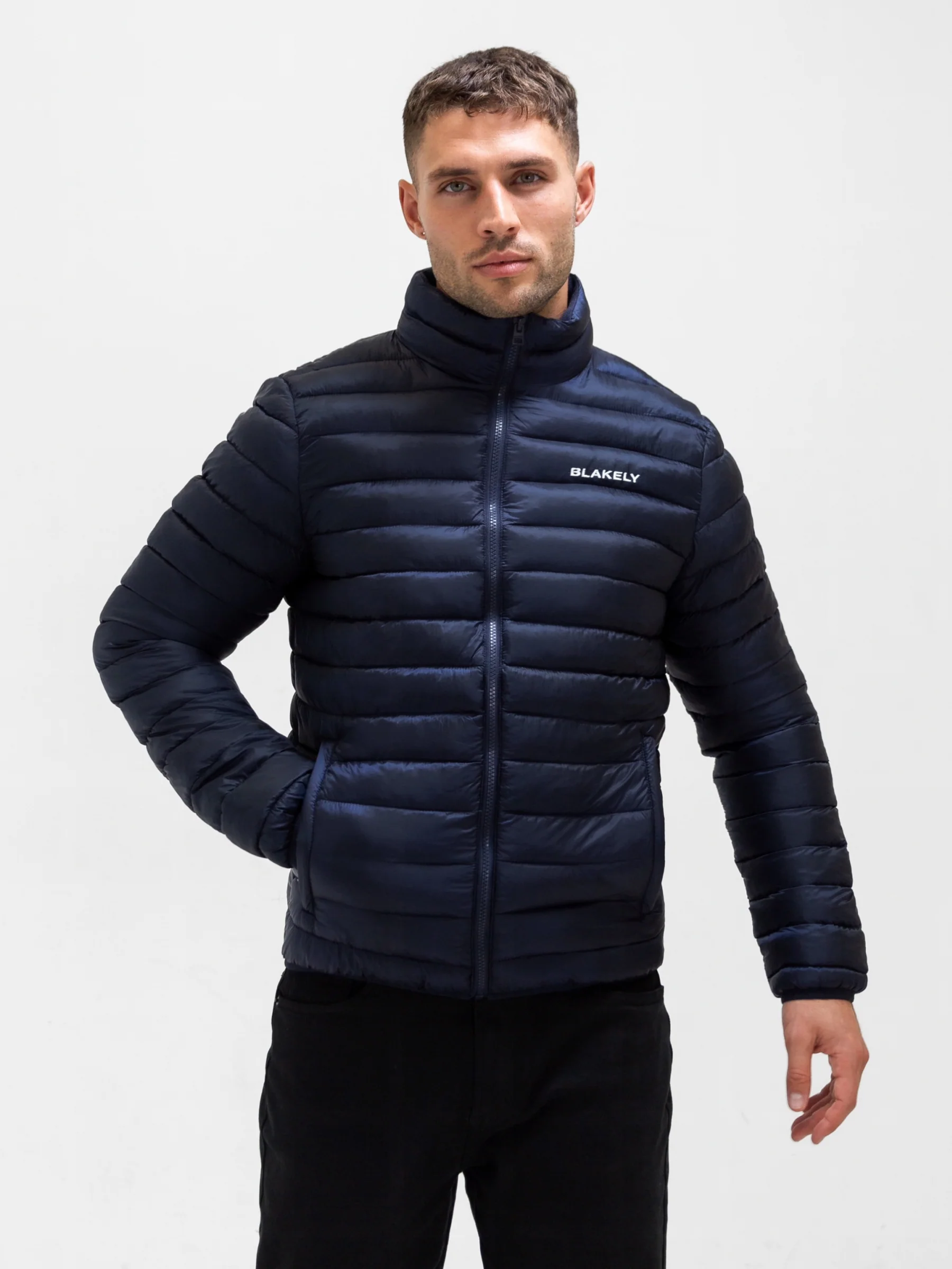 Lucas Lightweight Puffer Jacket - Navy - E-Cigarette Wholesale