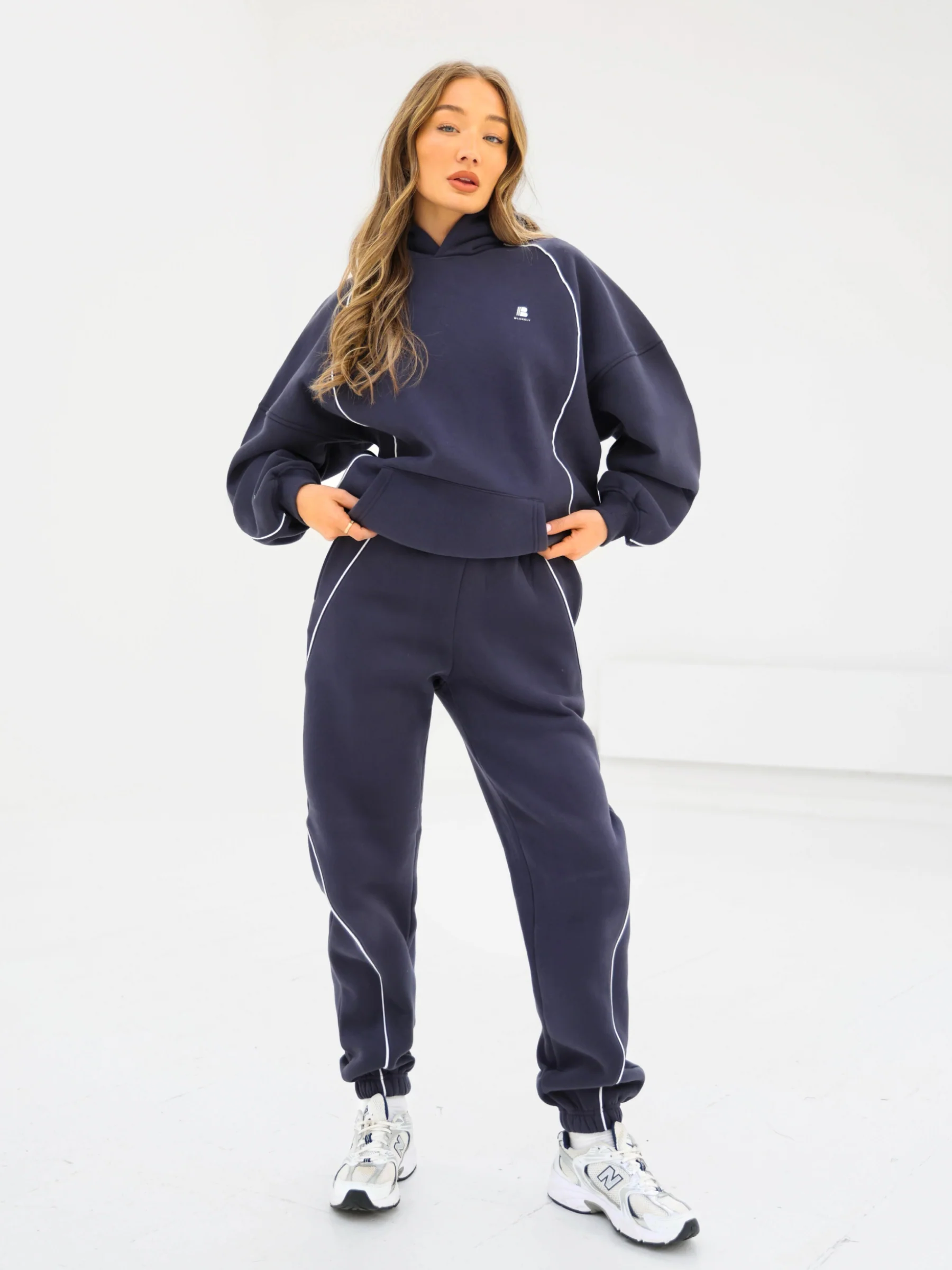 Seam Oversized Hoodie & Sweatpants Set - True Navy - E-Cigarette Wholesale