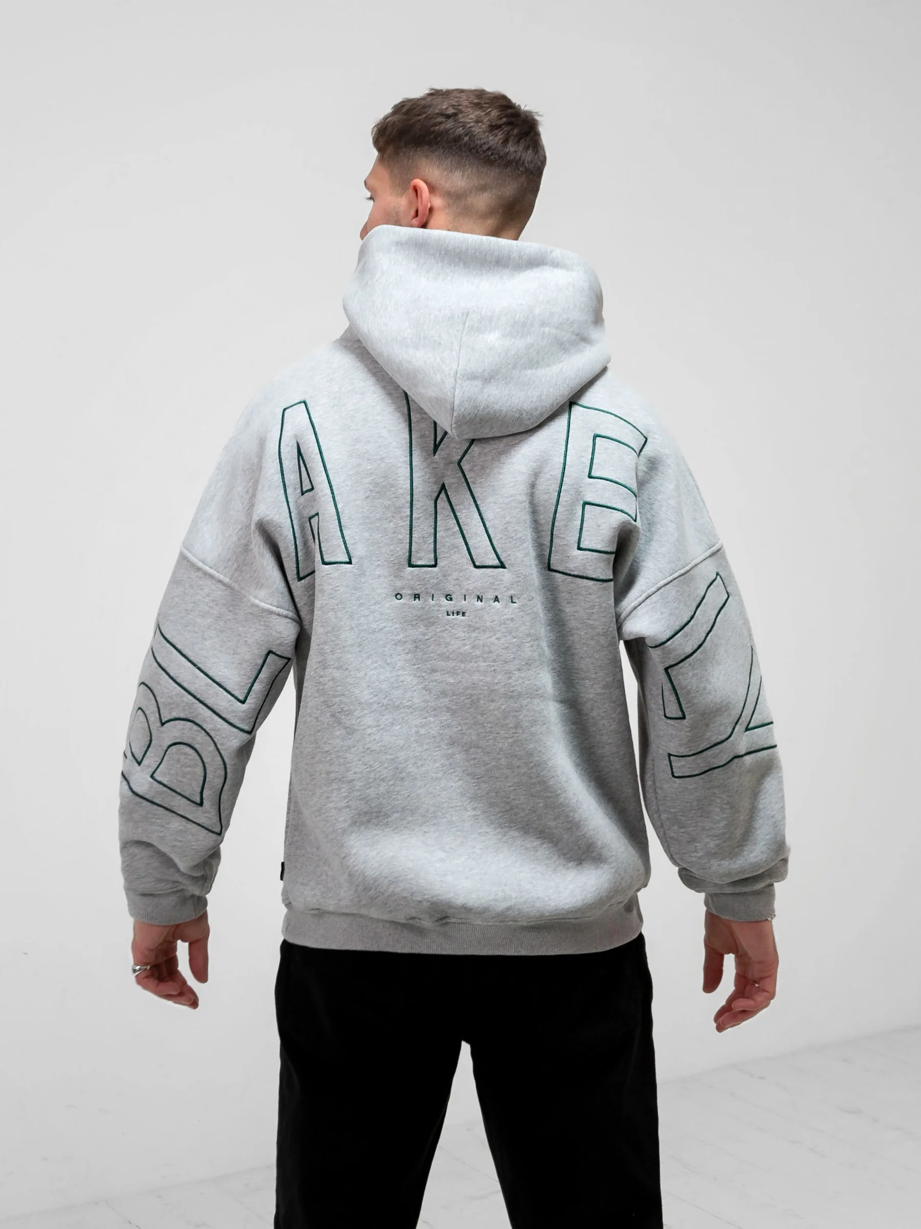 Embroidered Idris Oversized Hoodie - Teal - E-Cigarette Wholesale