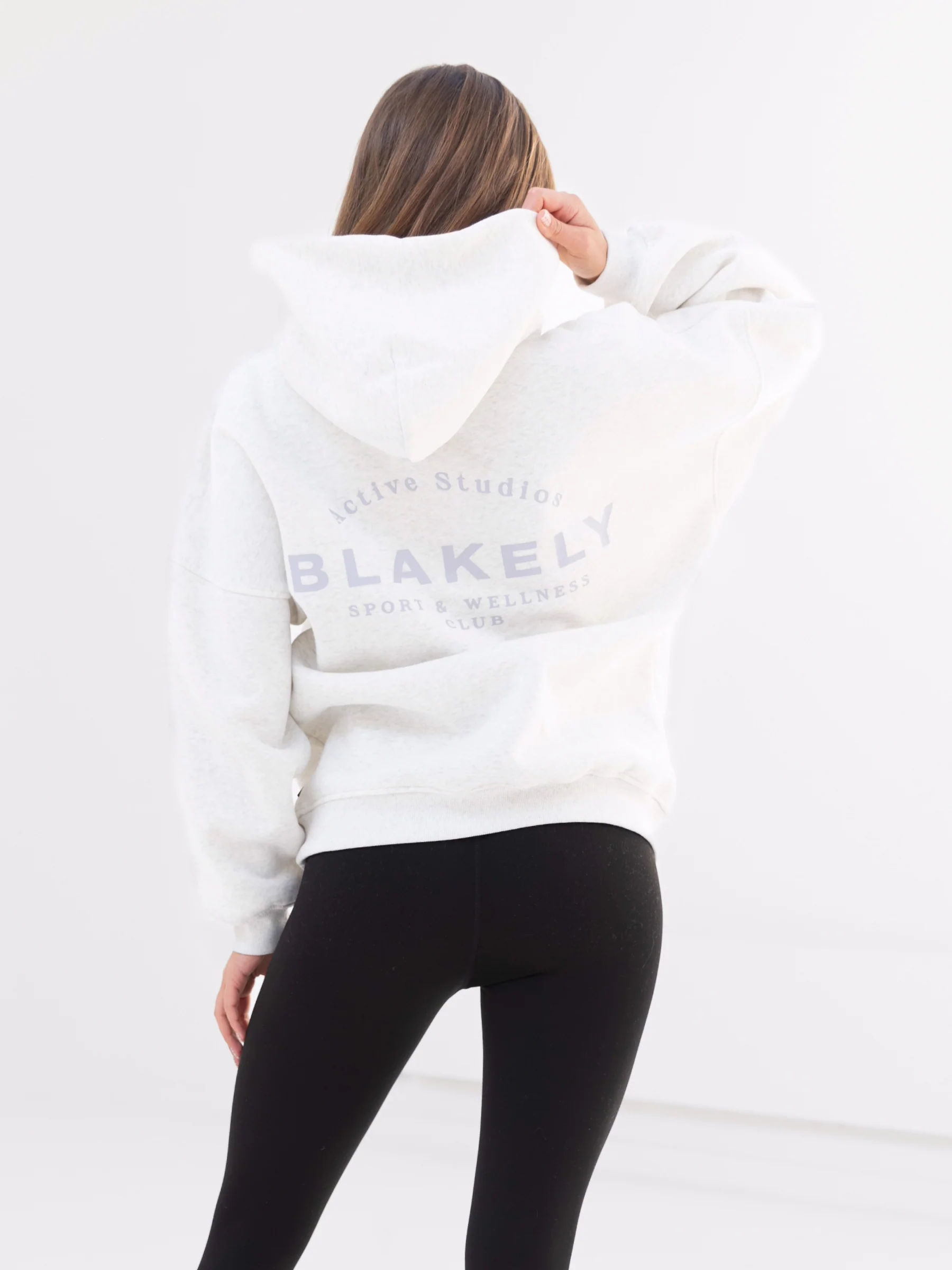 Active Studios Oversized Hoodie - Marl White & Light Violet - E-Cigarette Wholesale