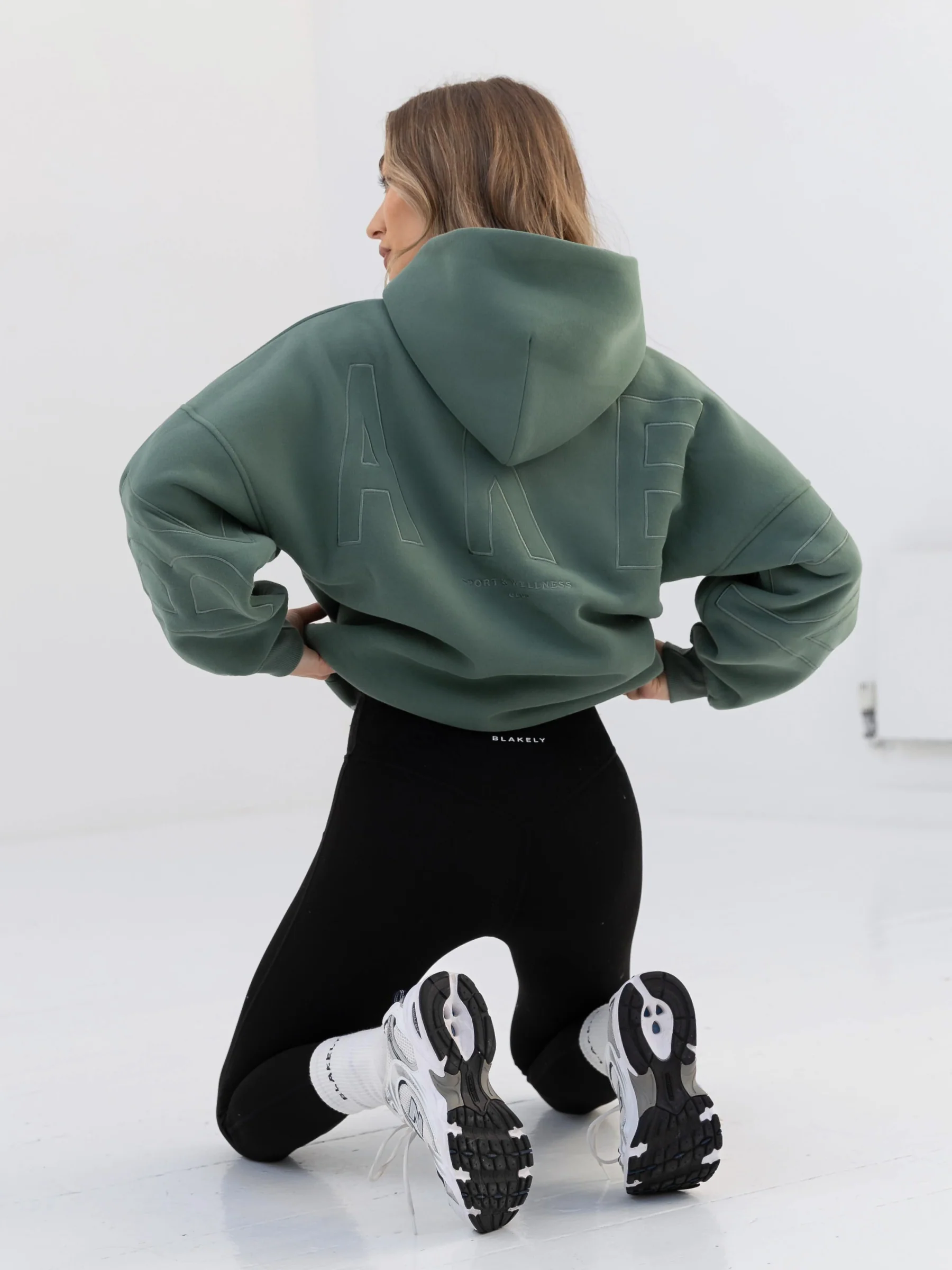 Embroidered Isabel Oversized Hoodie - Moss Green - E-Cigarette Wholesale