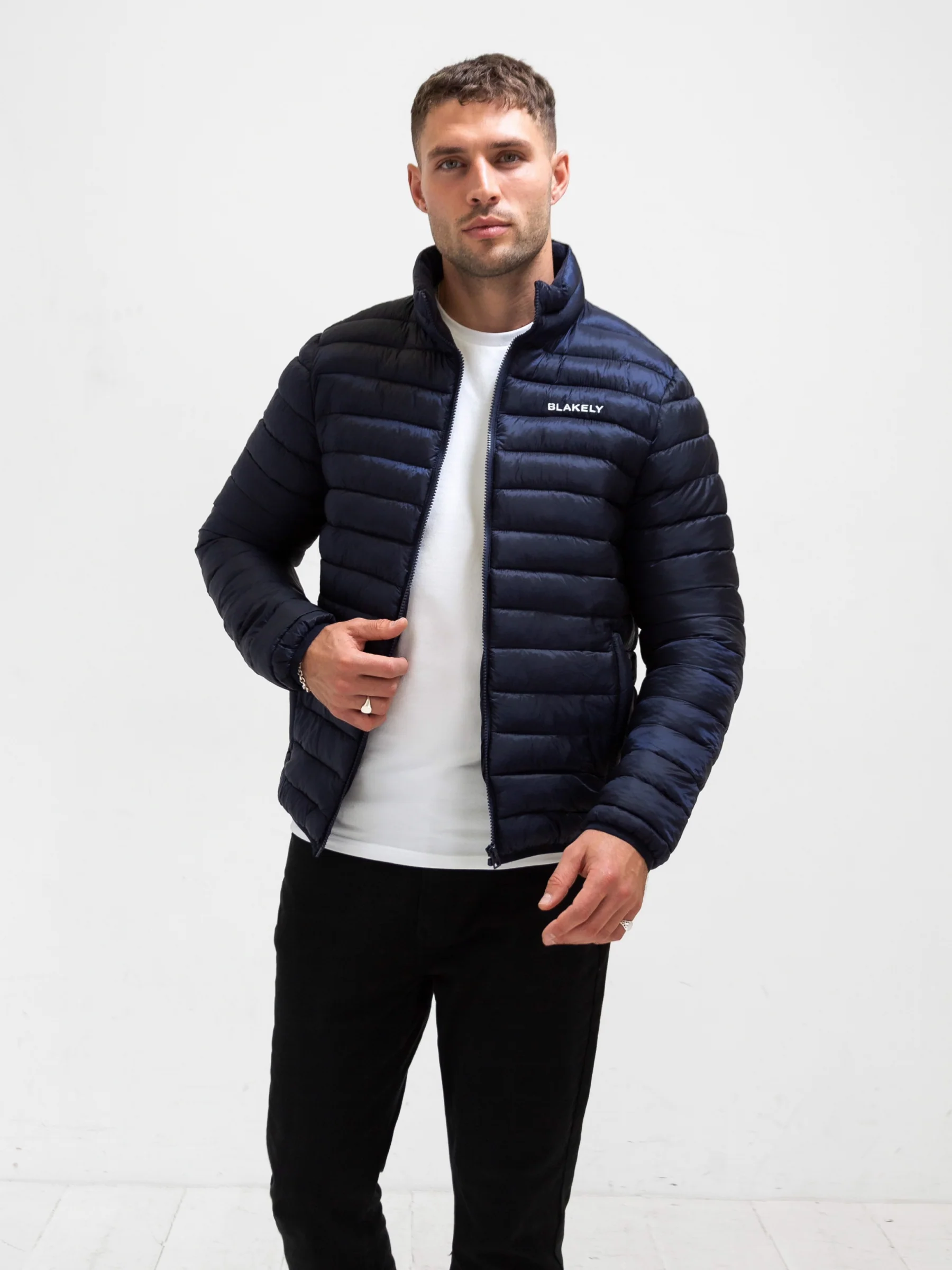 Lucas Lightweight Puffer Jacket - Navy - E-Cigarette Wholesale