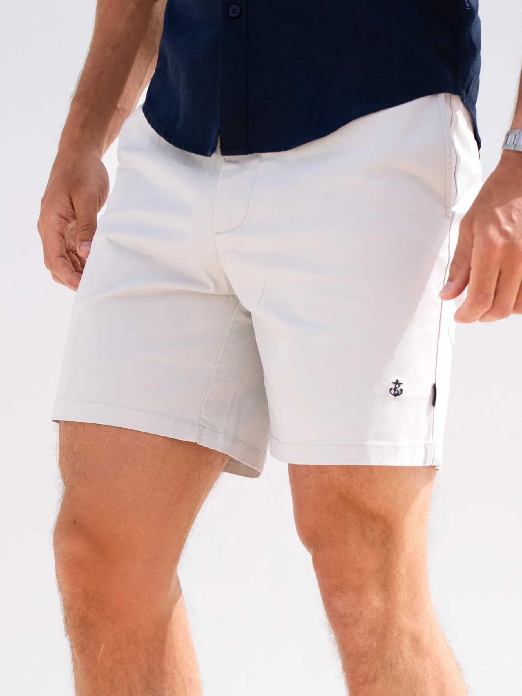 Stretch Chino Shorts - Light Grey - E-Cigarette Wholesale