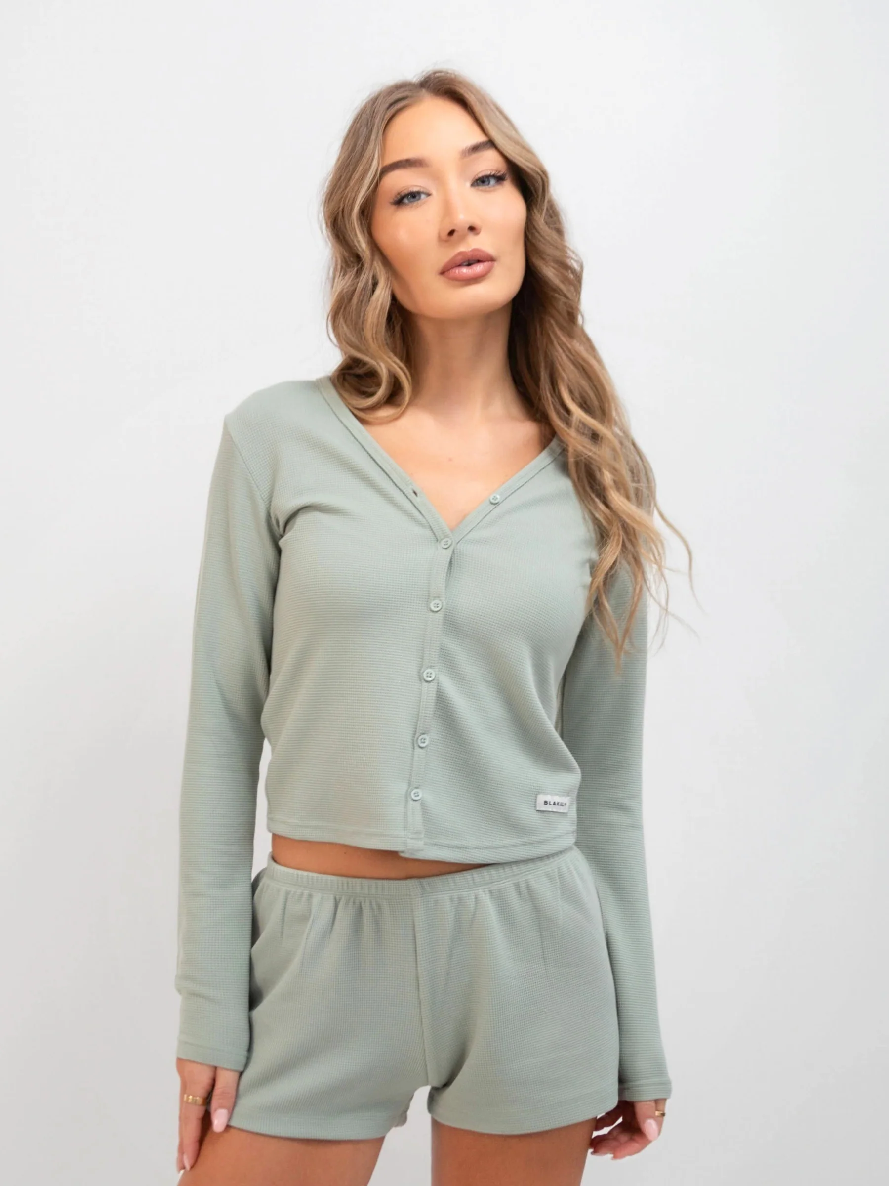Soft Waffle Cardigan - Sage Green - E-Cigarette Wholesale