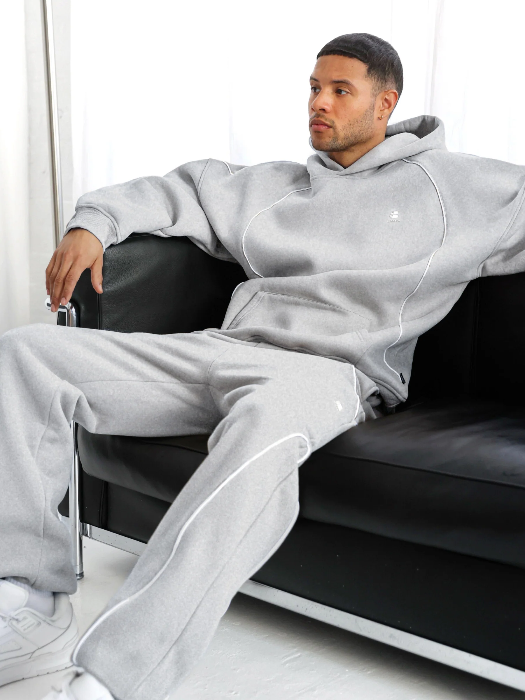 Seam Relaxed Sweatpants - Marl Grey - E-Cigarette Wholesale
