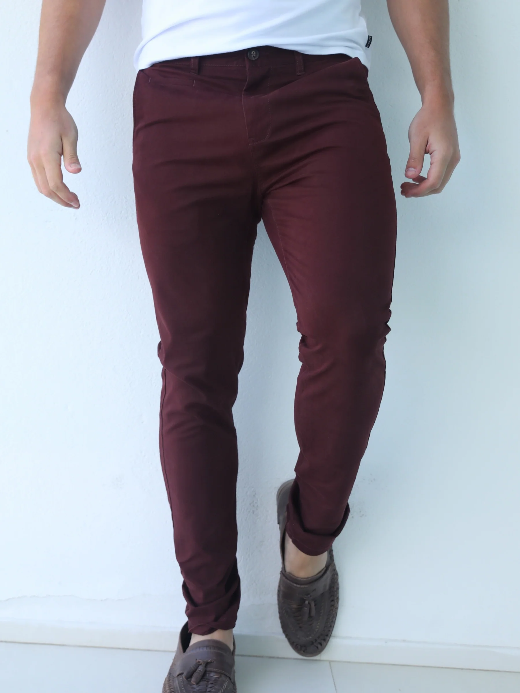 Stretch Chinos - Burgundy - E-Cigarette Wholesale