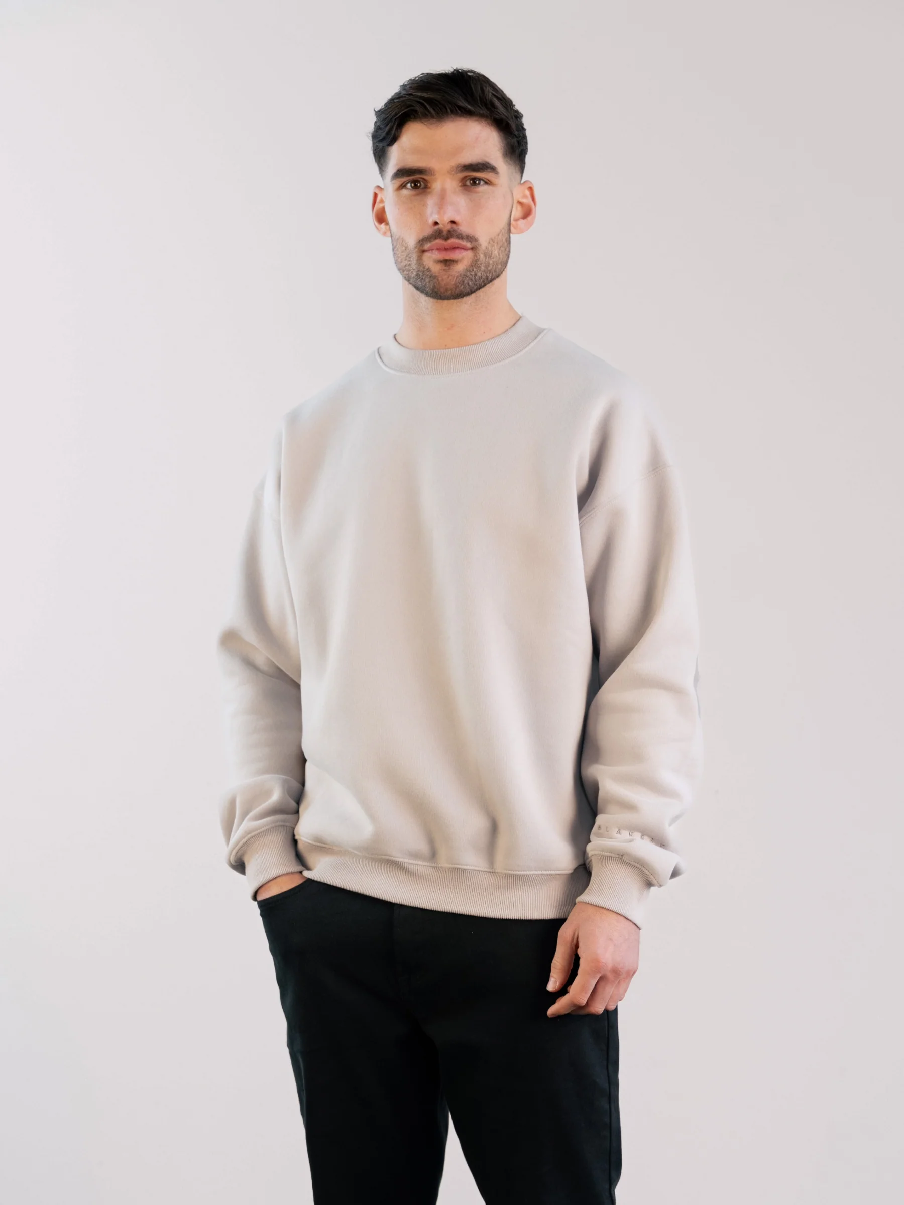 Tonal Idris Oversized Jumper - Stone - E-Cigarette Wholesale