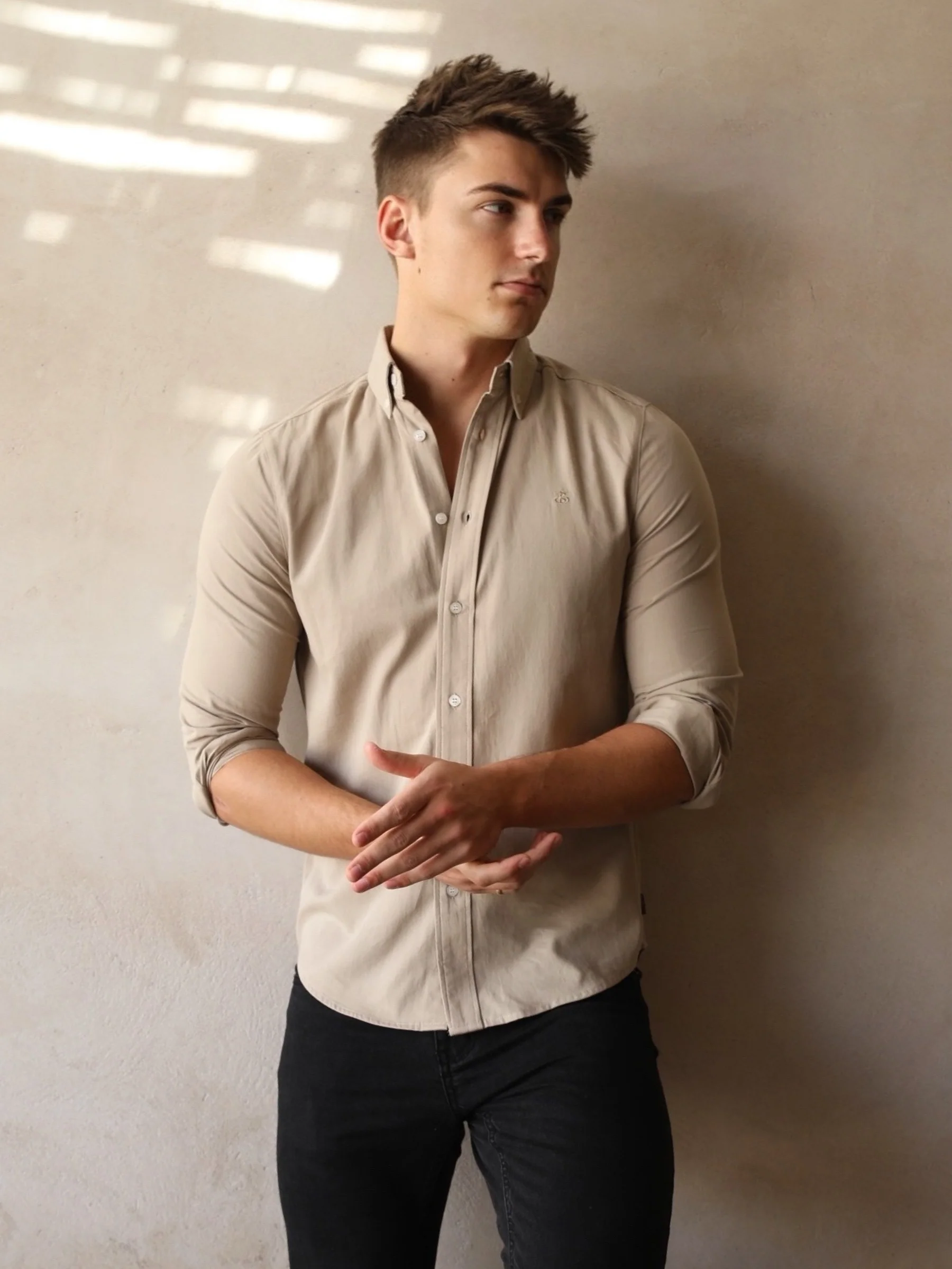 Sedona Slim Fit Shirt - Taupe Brown - E-Cigarette Wholesale
