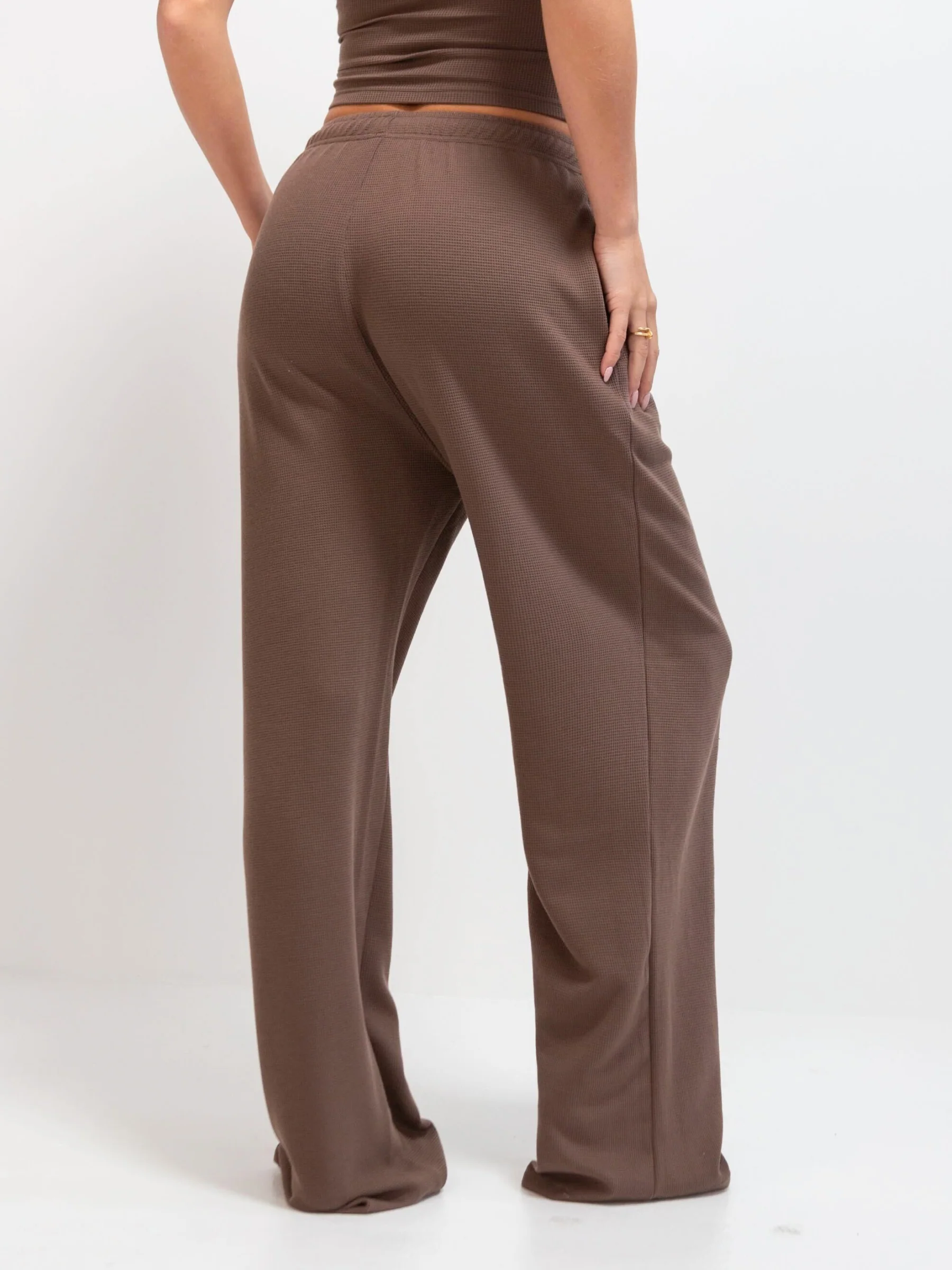 Soft Waffle Trousers - Brown - E-Cigarette Wholesale
