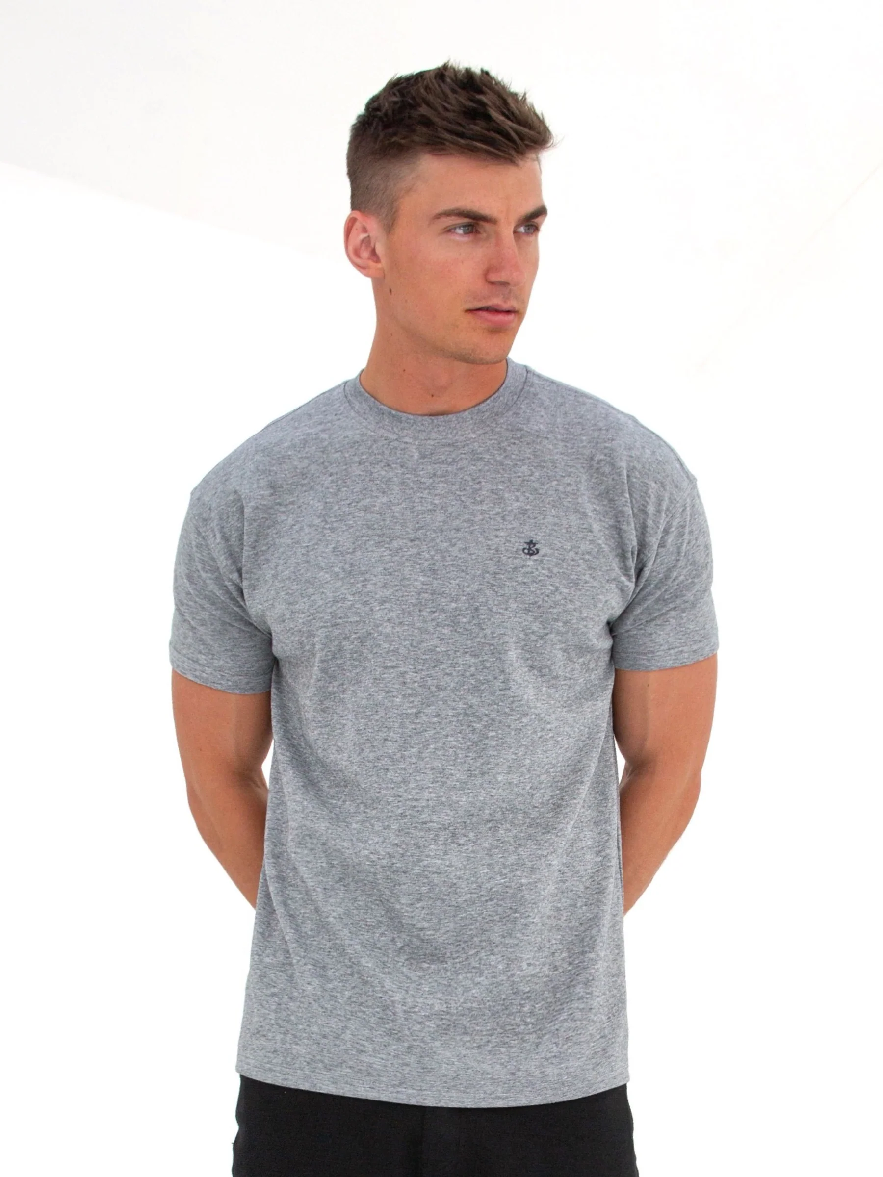 Anchor Relaxed T-Shirt - Marl Grey - E-Cigarette Wholesale