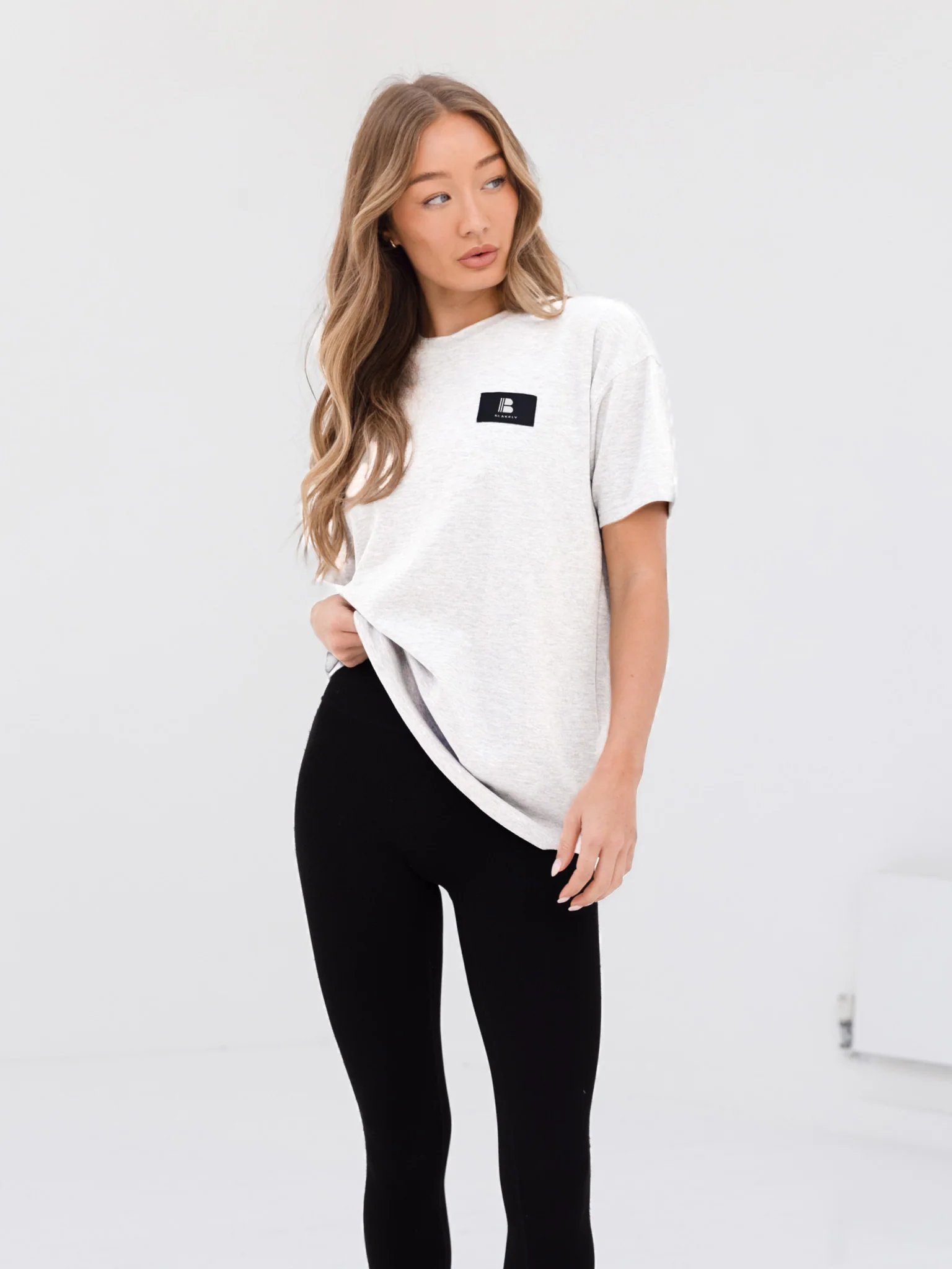 Apex Label Oversized T-Shirt - Marl White - E-Cigarette Wholesale