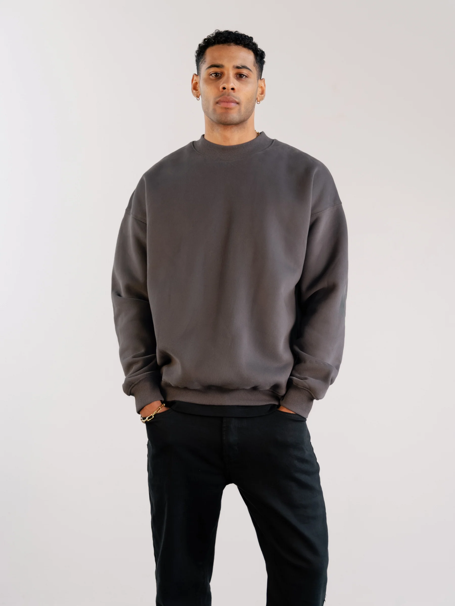 Tonal Idris Oversized Jumper - Charcoal - E-Cigarette Wholesale