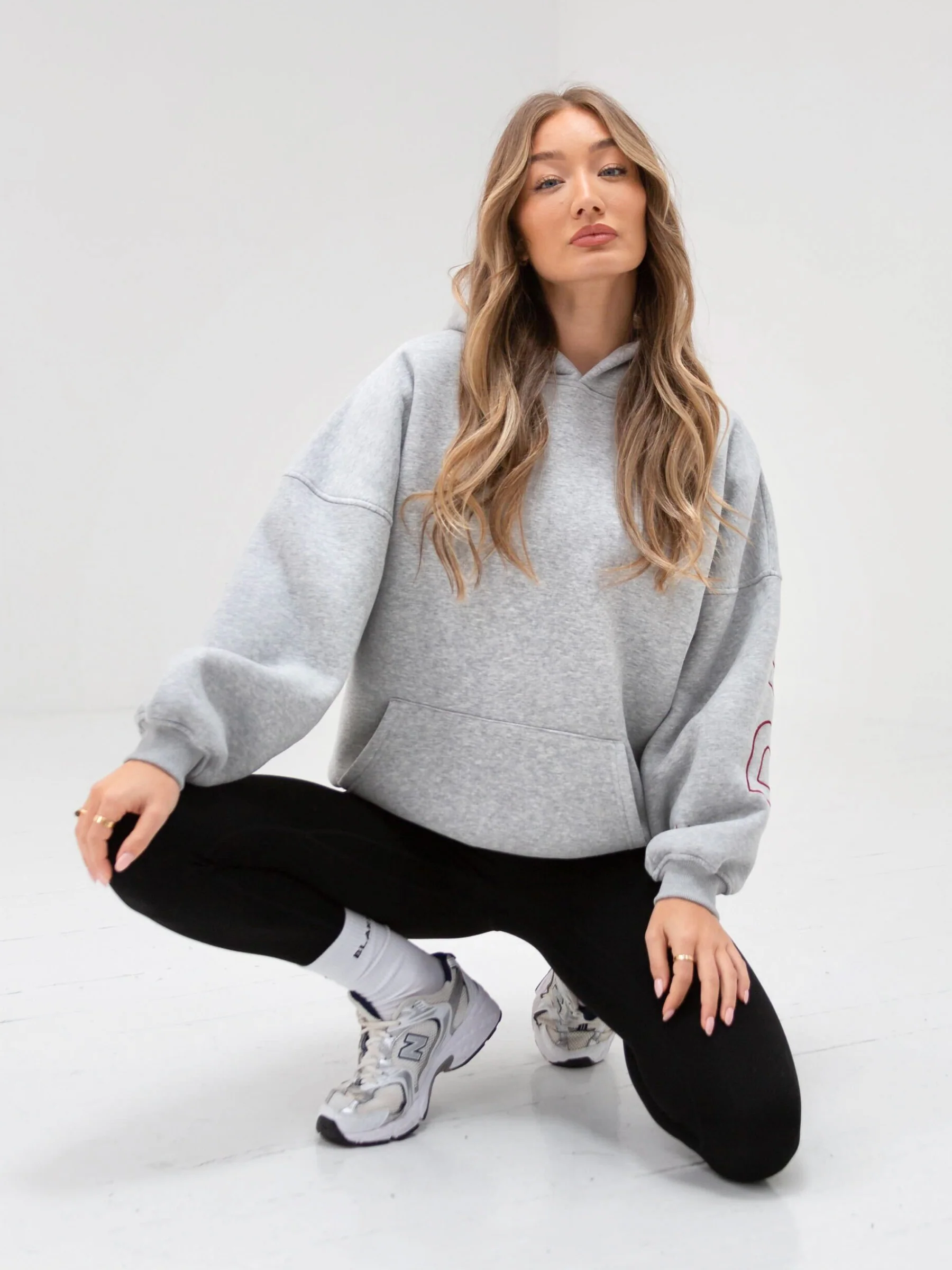 Embroidered Isabel Oversized Hoodie - Cherry Red - E-Cigarette Wholesale