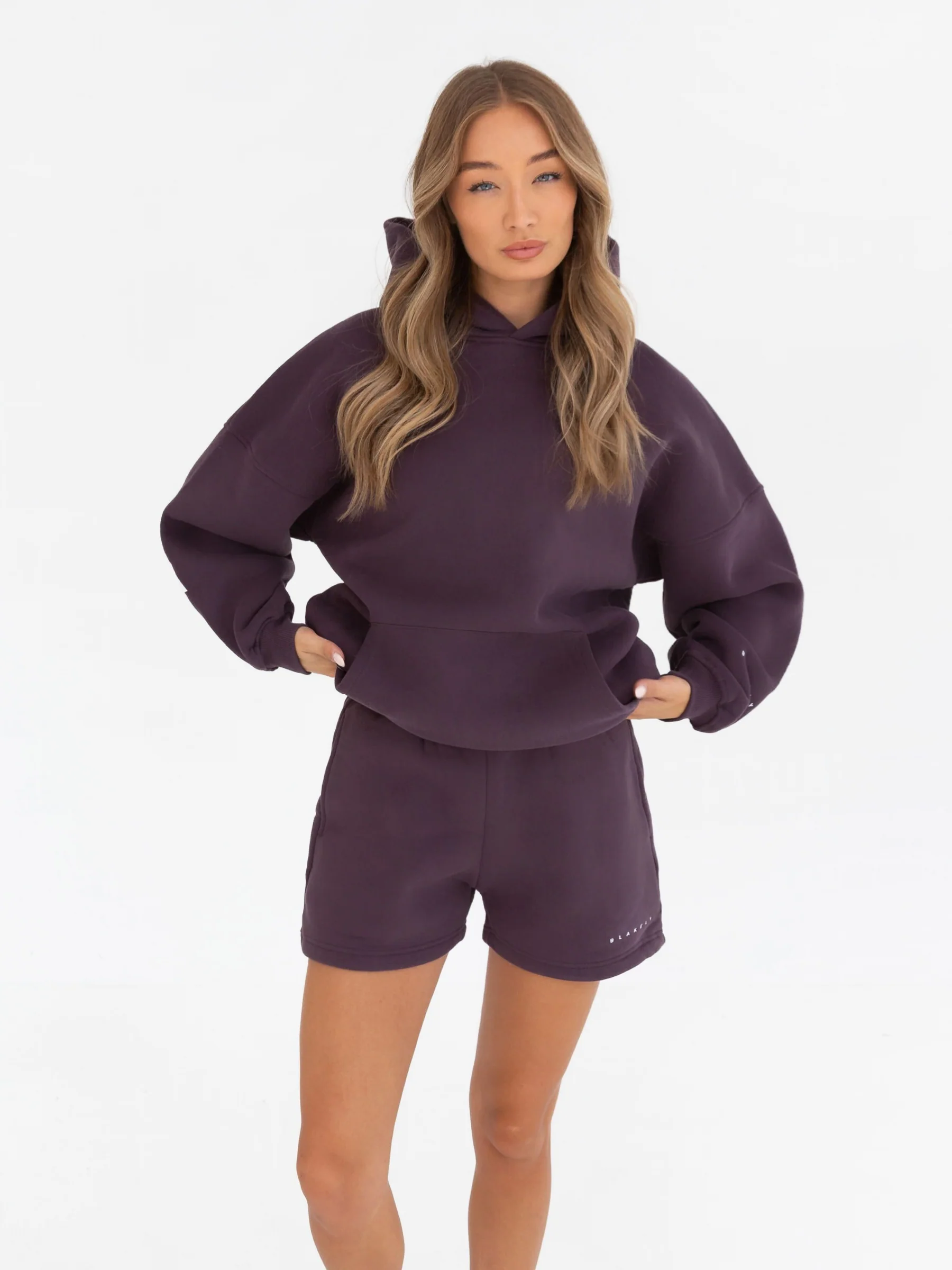 Isabel Hoodie & Jogger Shorts Set - Plum - E-Cigarette Wholesale