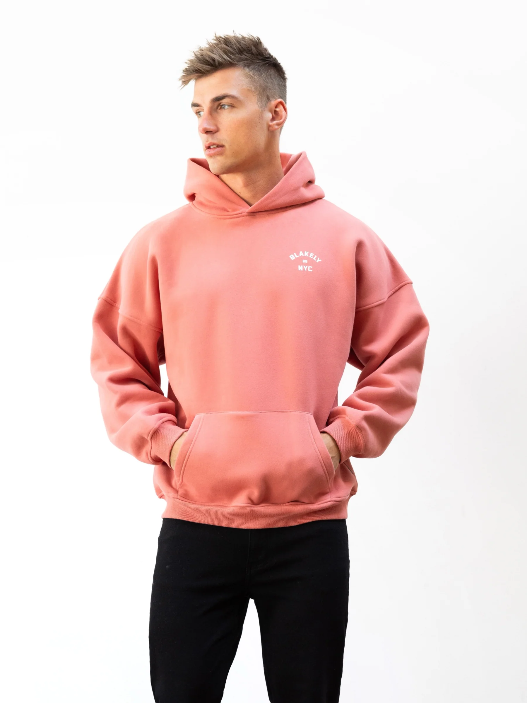 NYC Relaxed Hoodie - Coral - E-Cigarette Wholesale