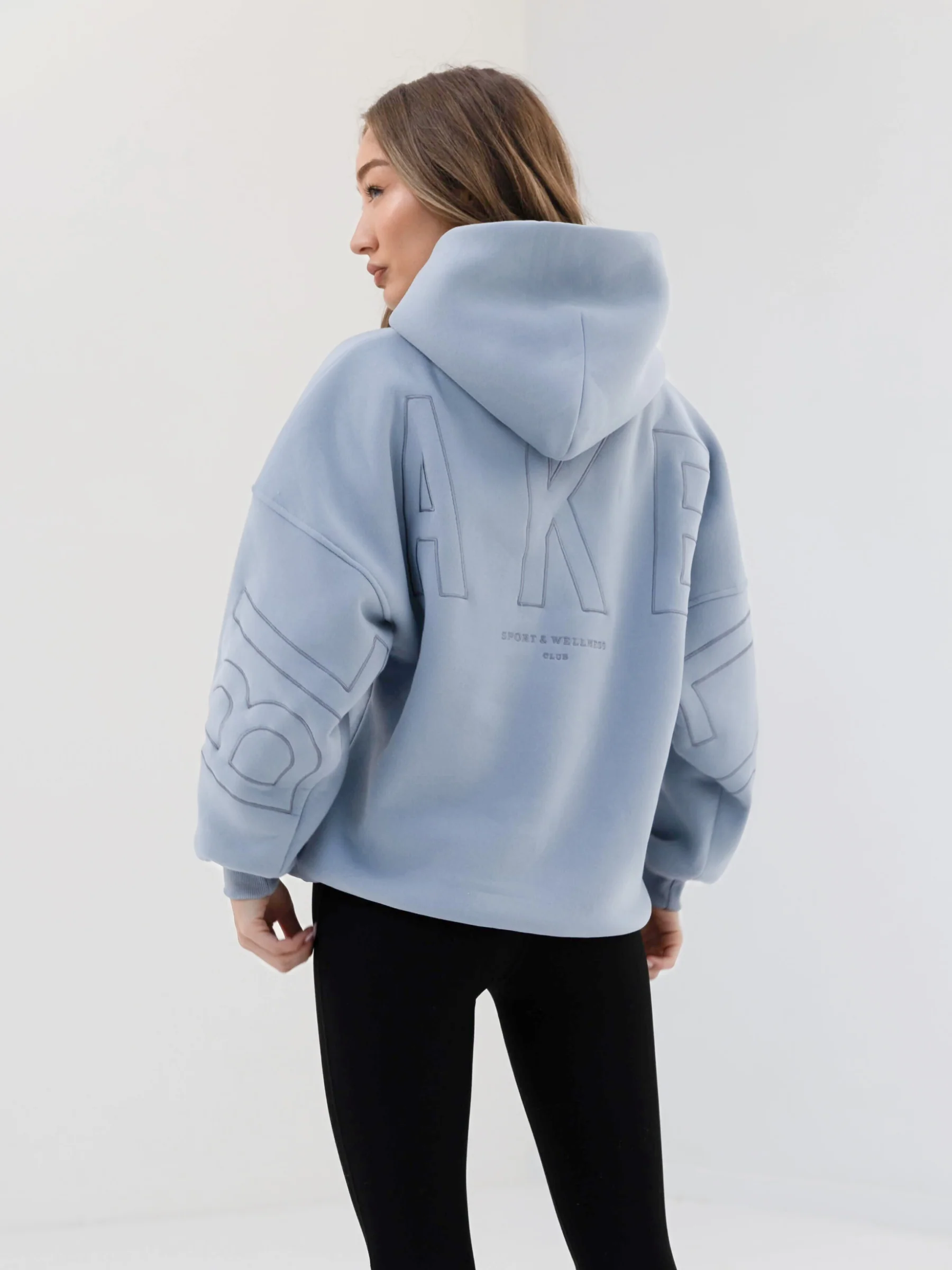 Embroidered Isabel Oversized Hoodie - Ice Blue - E-Cigarette Wholesale