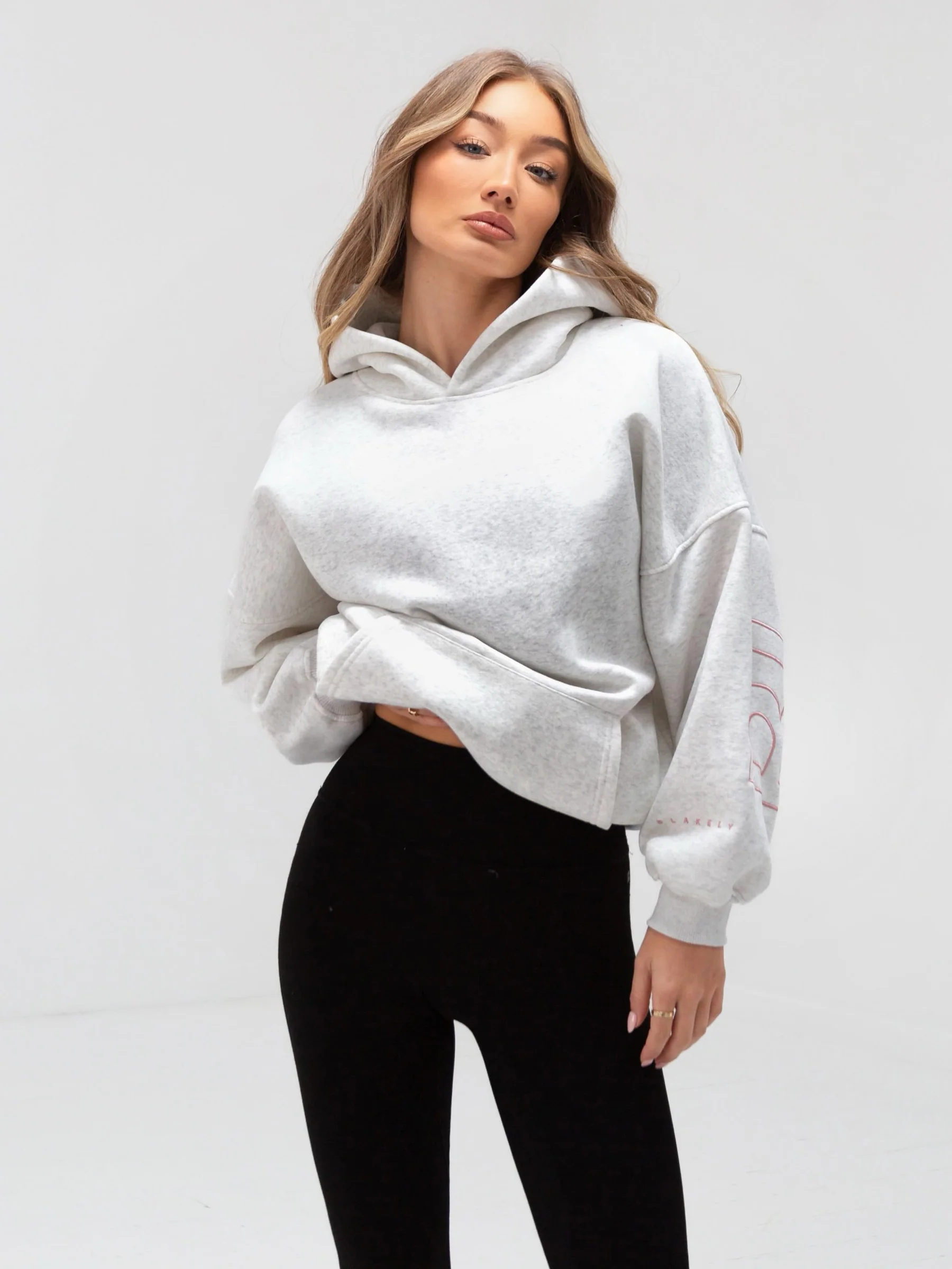 Embroidered Isabel Oversized Hoodie - Bubblegum Pink - E-Cigarette Wholesale