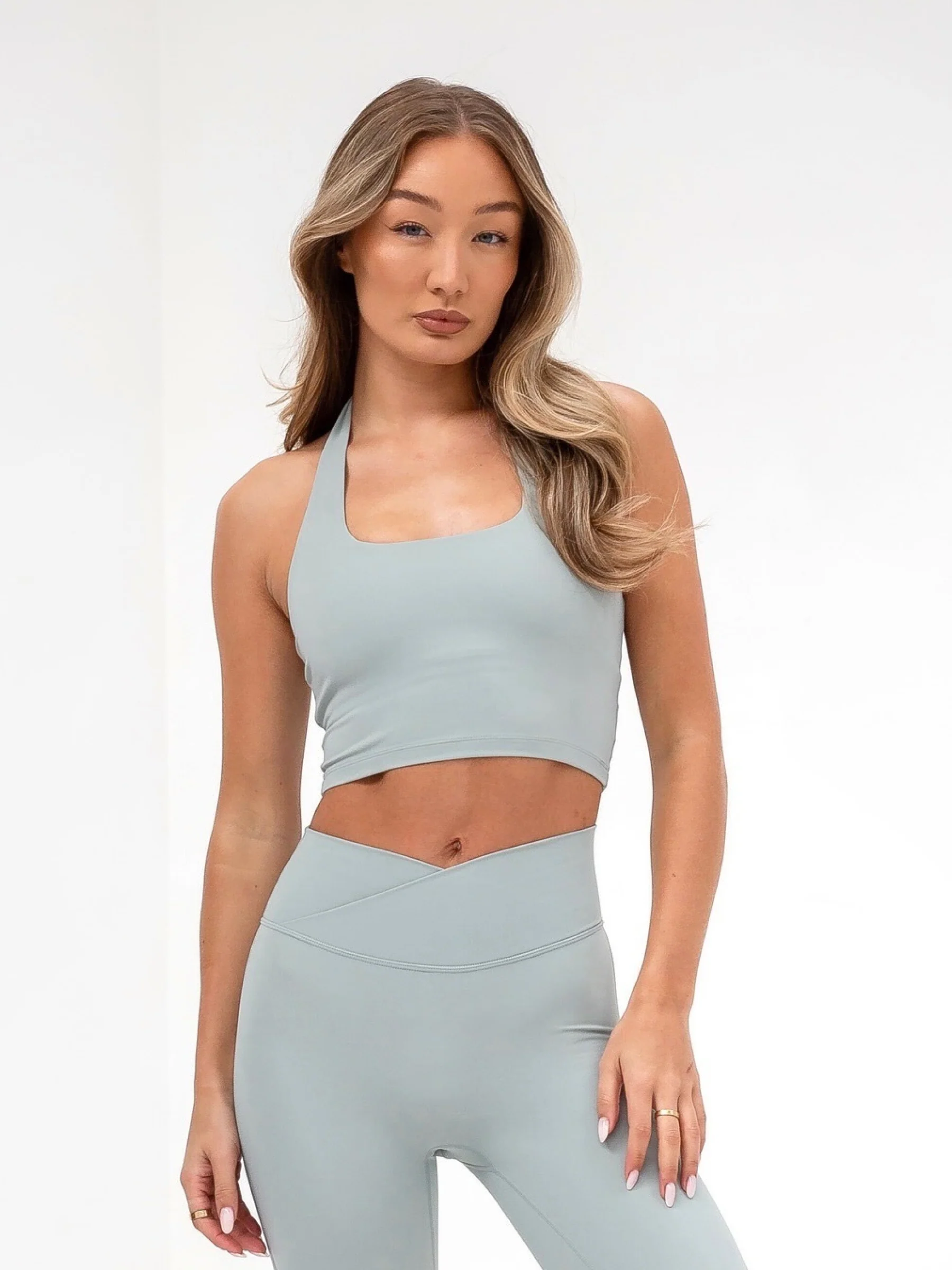 Studio Halter Neck Bra - Mineral Blue - E-Cigarette Wholesale