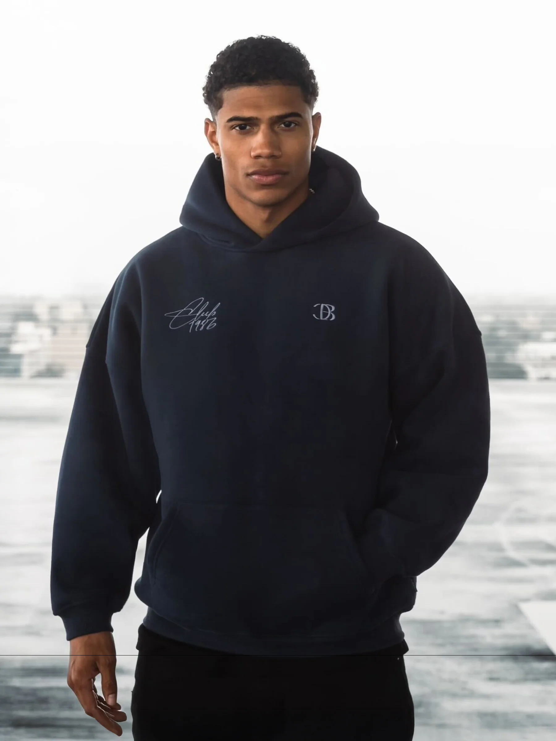 Club Relaxed Hoodie - Navy - E-Cigarette Wholesale