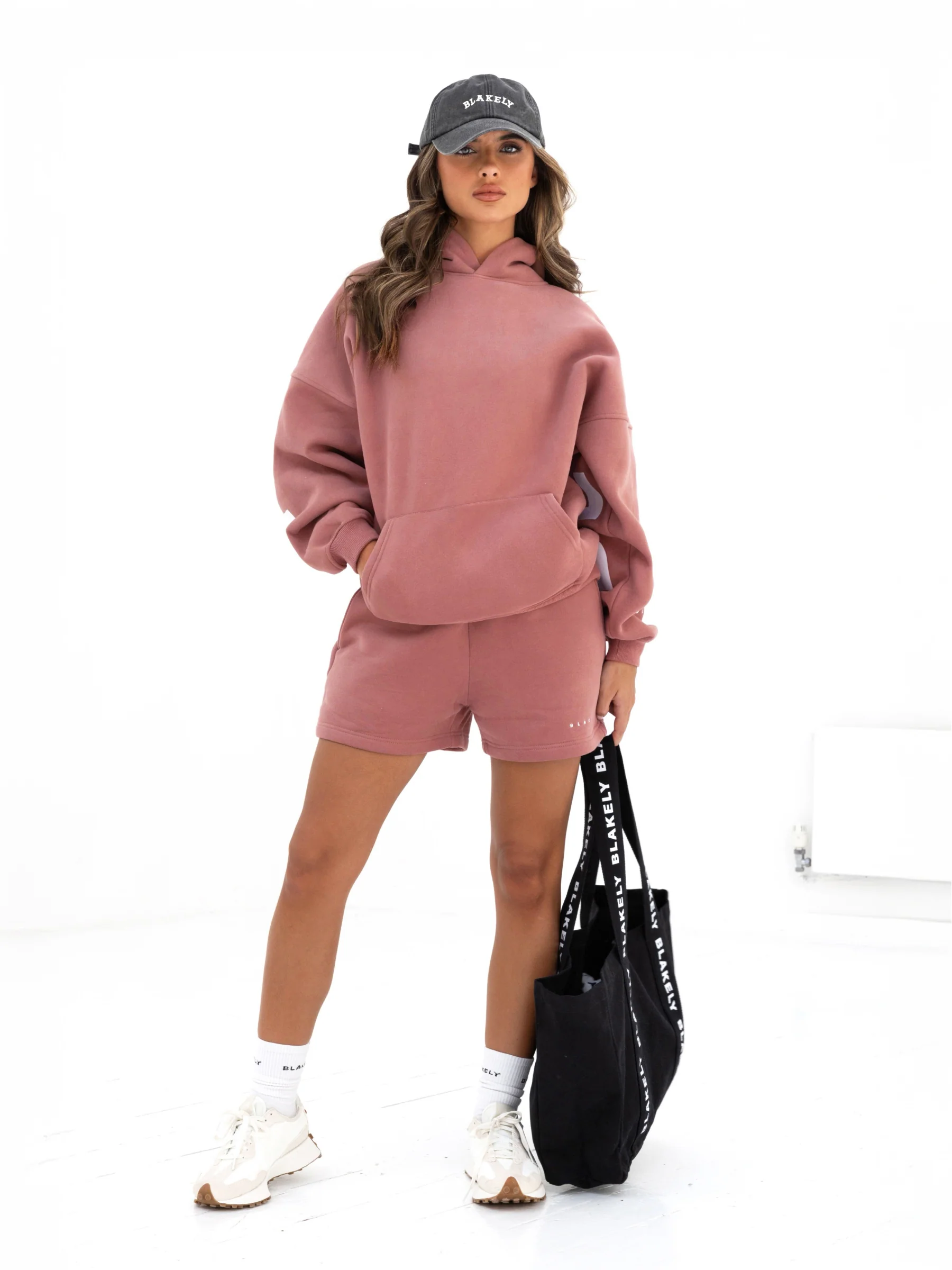 Isabel Hoodie & Jogger Shorts Set - Blush Brown - E-Cigarette Wholesale