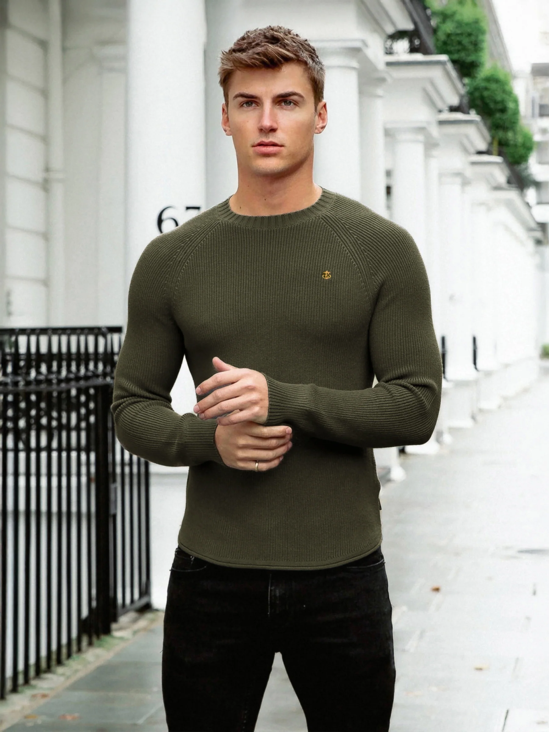 Olton Knit Jumper - Khaki Green - E-Cigarette Wholesale