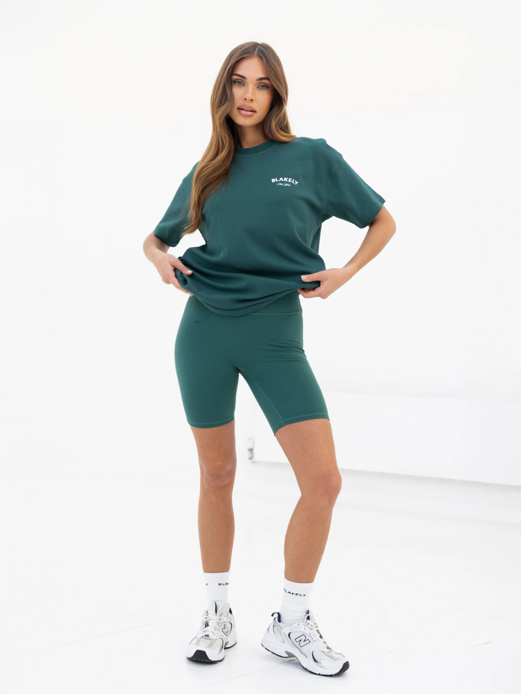 NY Crest Oversized T-Shirt & Soft Shorts Set - Pine Green - E-Cigarette Wholesale