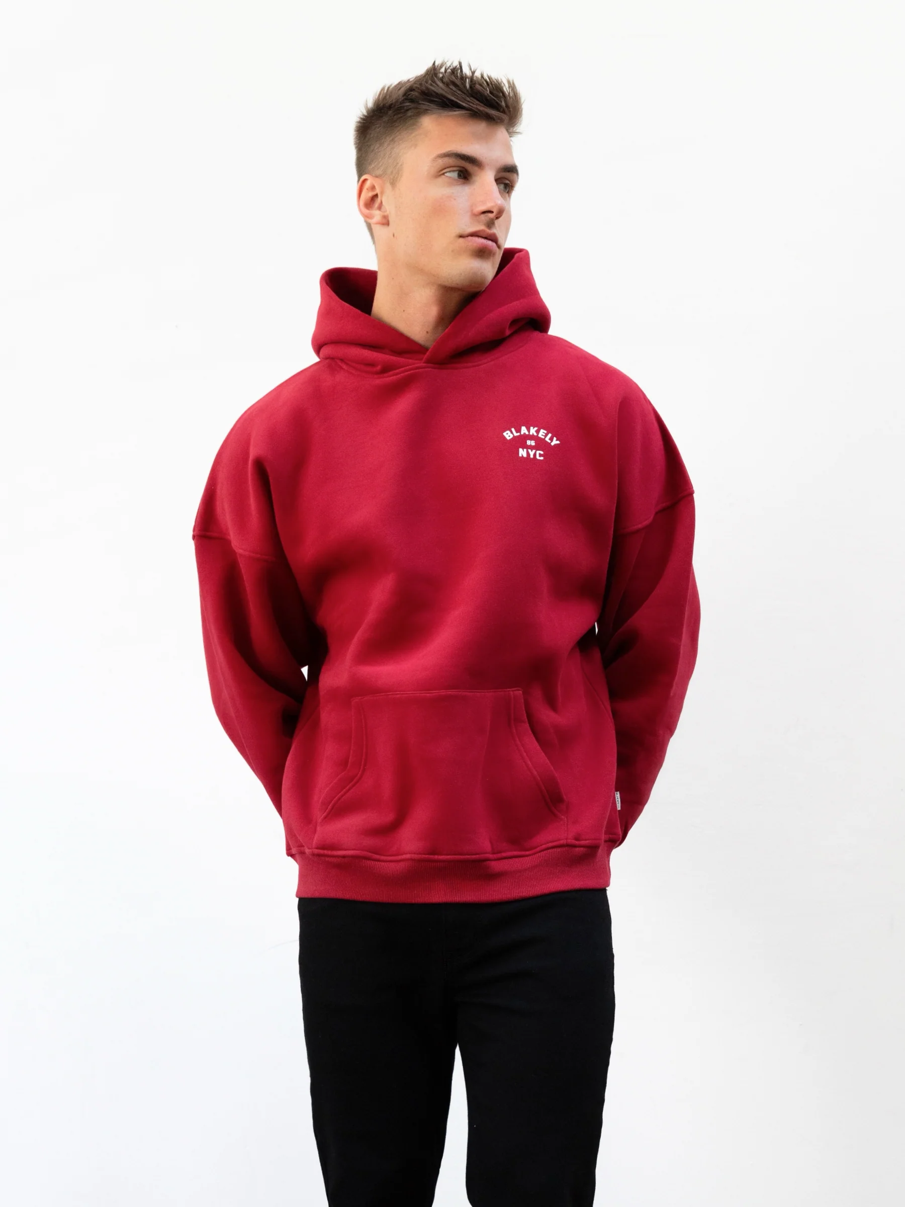 NYC Relaxed Hoodie - Red - E-Cigarette Wholesale