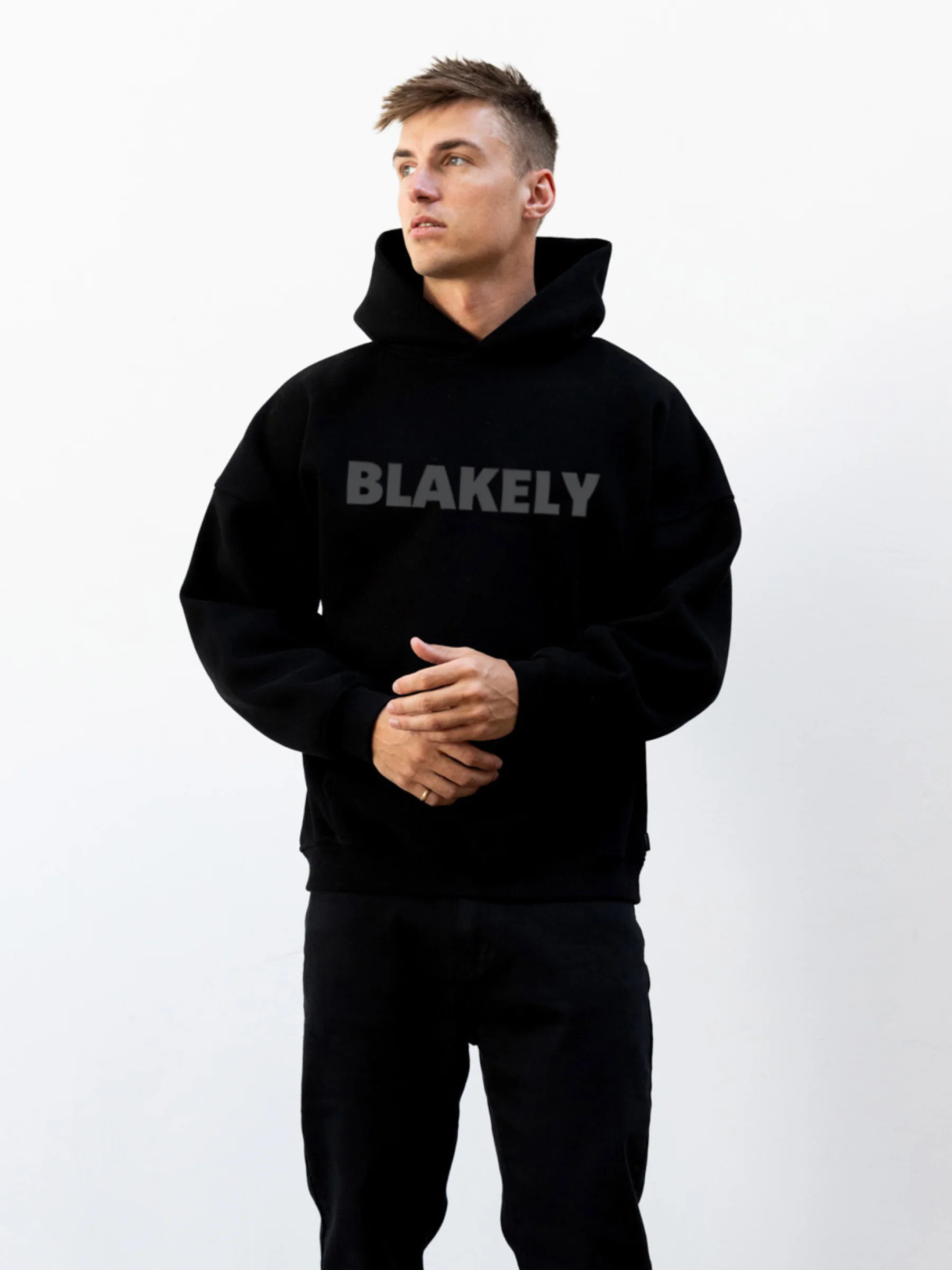 Studio Relaxed Hoodie - Tonal Black - E-Cigarette Wholesale