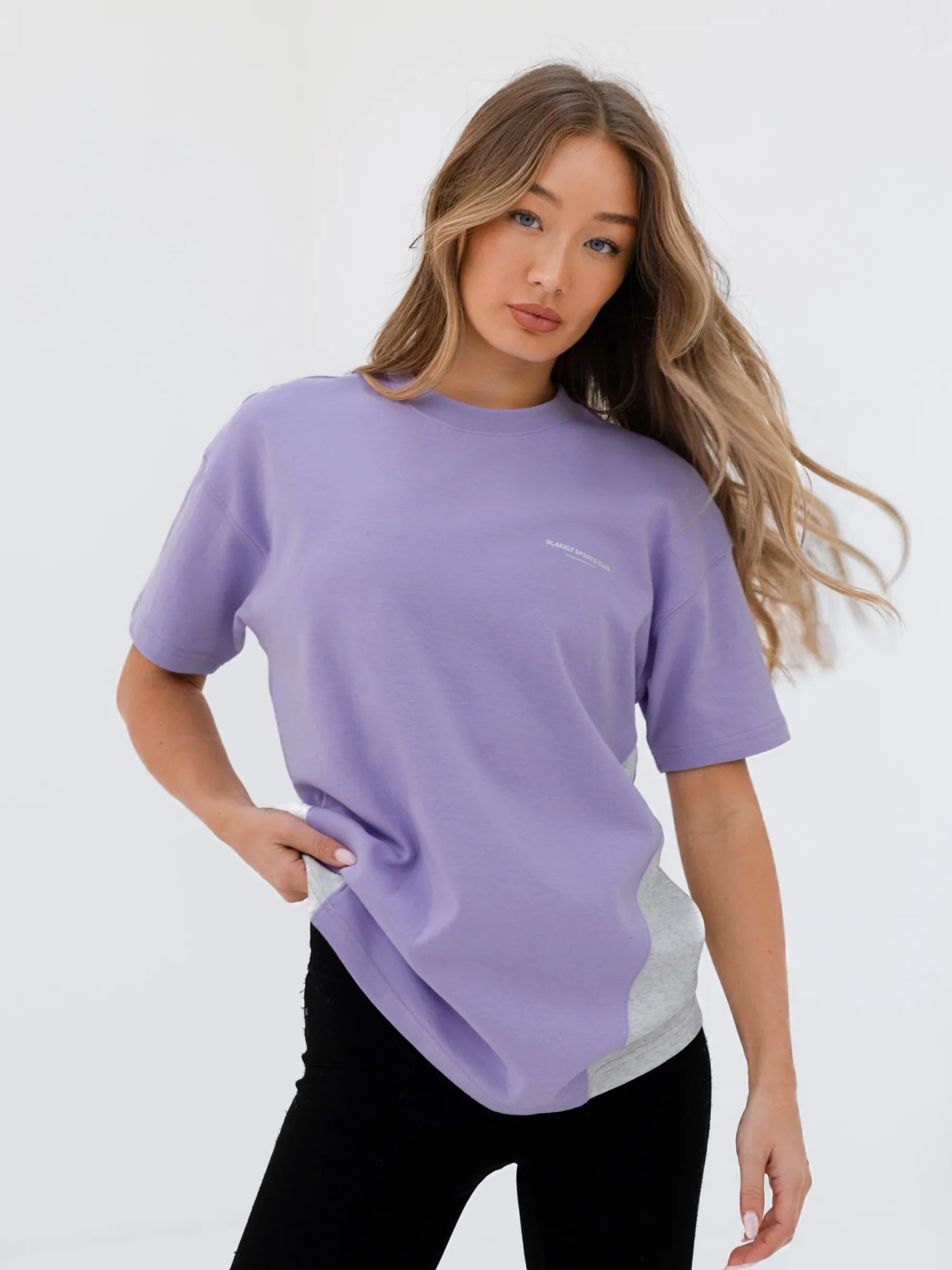 Panel Oversized T-Shirt - Violet - E-Cigarette Wholesale